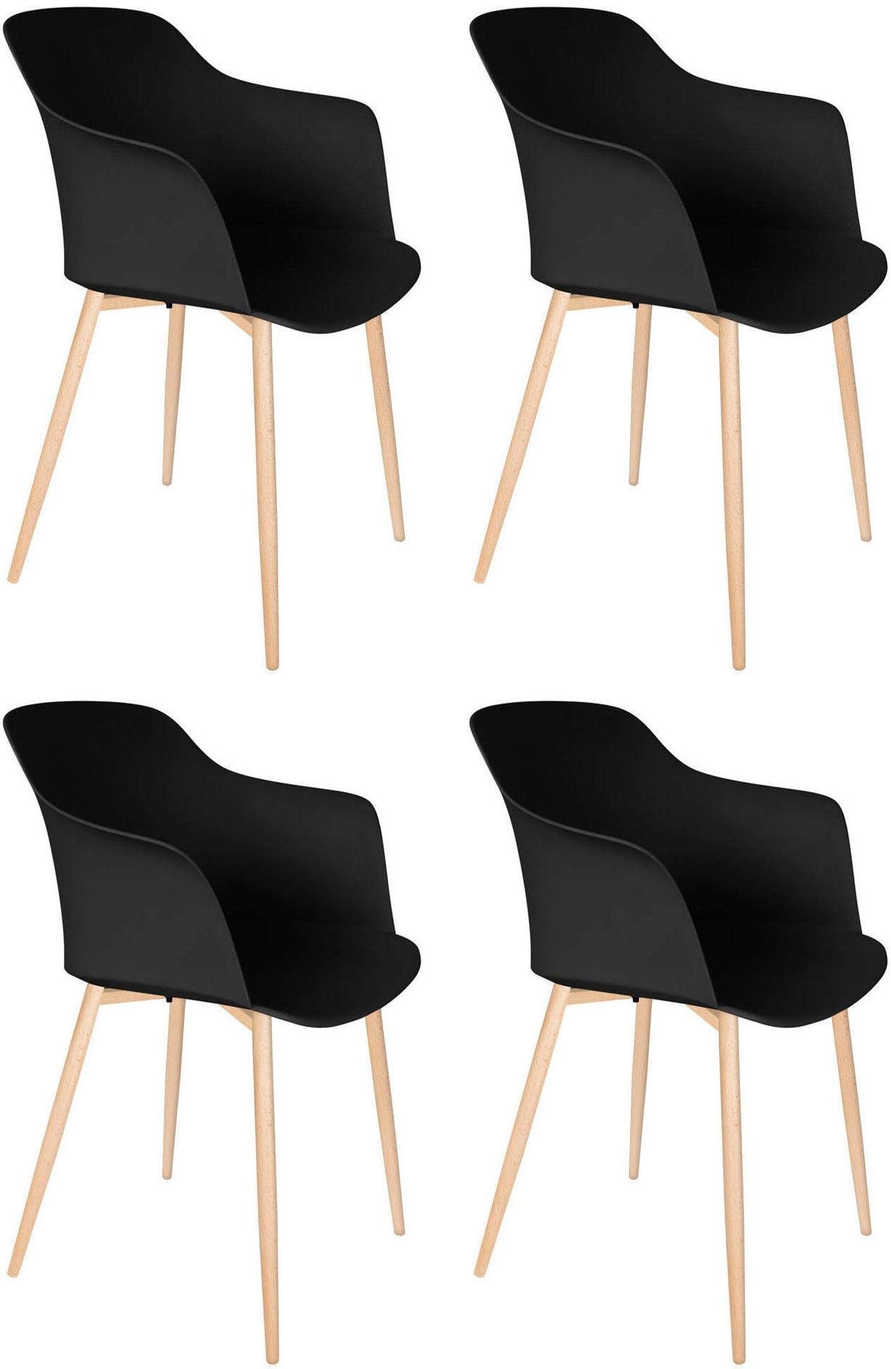 Kayoom Stoel Chester 110 4-set, eenvoudige vorm, geschikt voor elke woonruimte onderhoudsvriendelijk, comfortabel, eenvoudig afneembaar, eenvoudige vorm (set, 4 stuks)