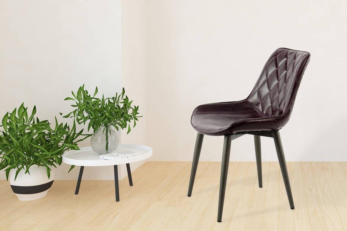 Kayoom Stoel Cecil 110 2-delige set, moderne kleuren, rugleuning met stijlvol stikpatroon gestoffeerde stoelen paars