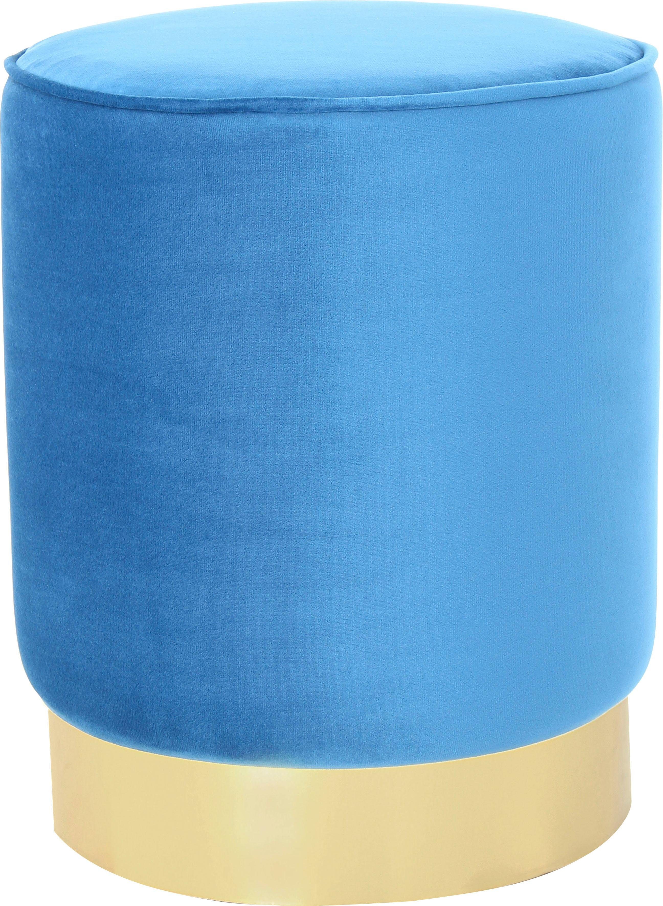 Kayoom Hocker Nena, zitpouf in moderne vorm, effen, aantrekkelijke kleurstelling fluweelzacht, decoratief, gekleurd, ideaal voor moderne, edele interieurs (1 stuk)