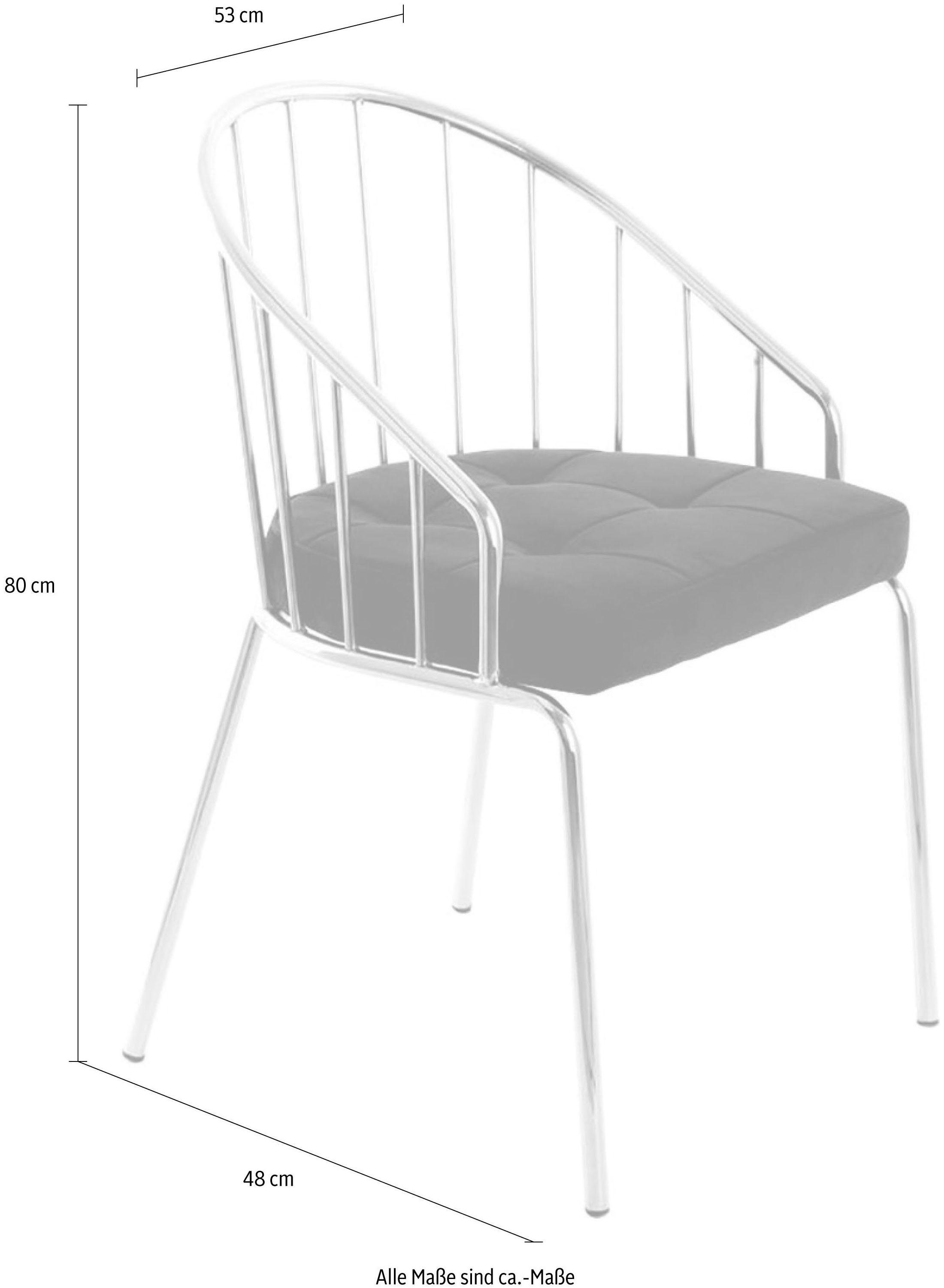 Kayoom Stoel Palma, minimalistische stoel, doorlopend frame van stevig metaal (1 stuk)