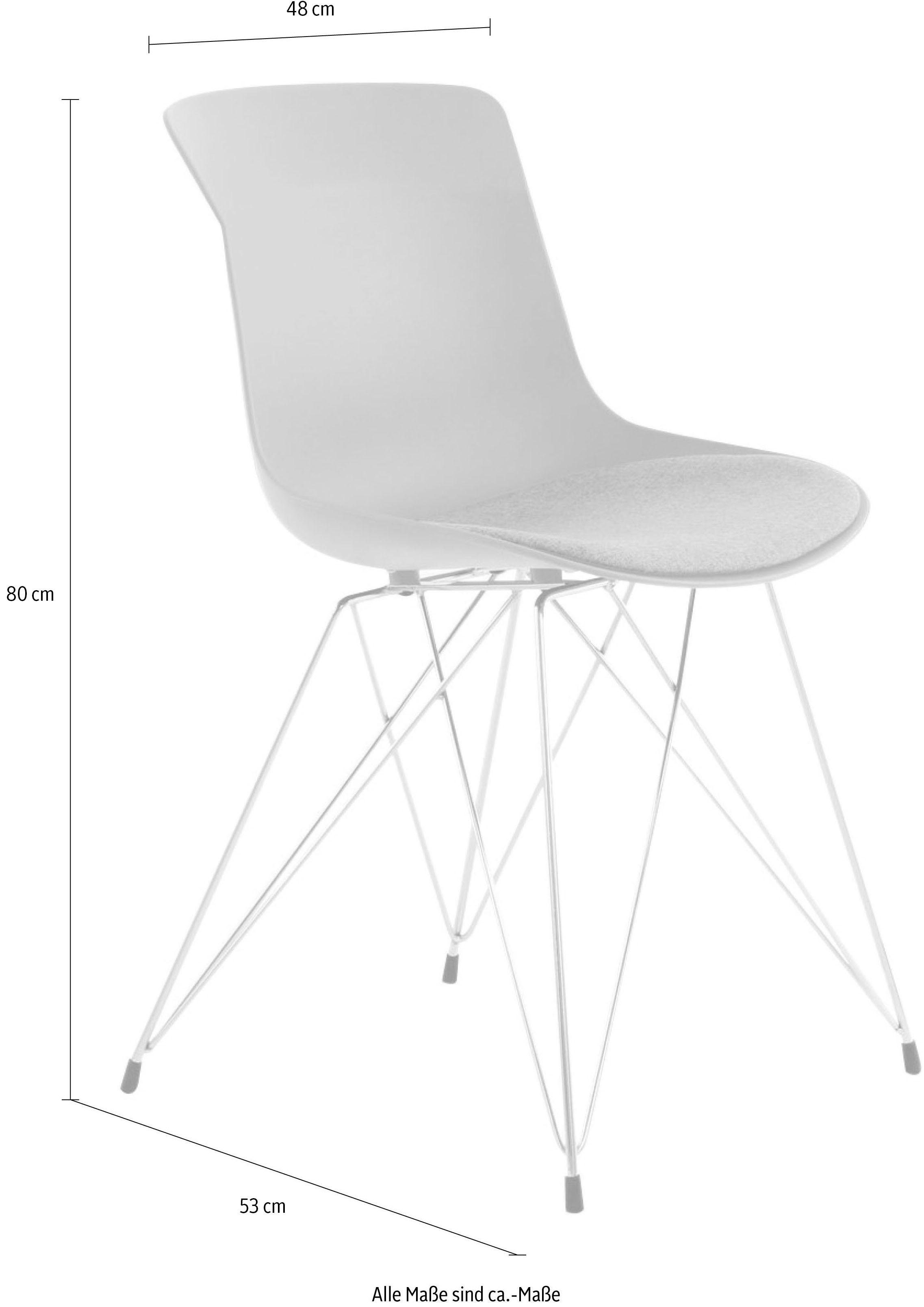 Kayoom Stoel Emily 110 2-delige set, tijdloos ontwerp, stijlvolle kleurcombinatie (set, 2 stuks)