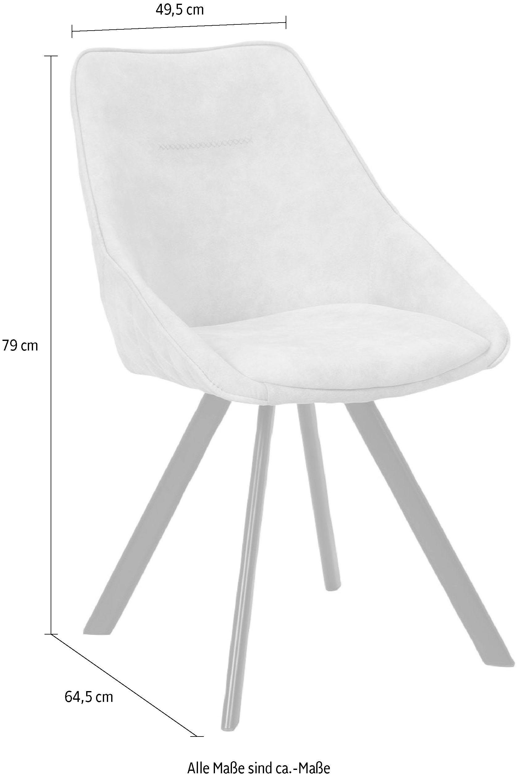 Kayoom Stoel Cowboy 110 2-delige set, eetkamerstoel met aangenaam gewatteerde rug en zitting (set, 2 stuks)