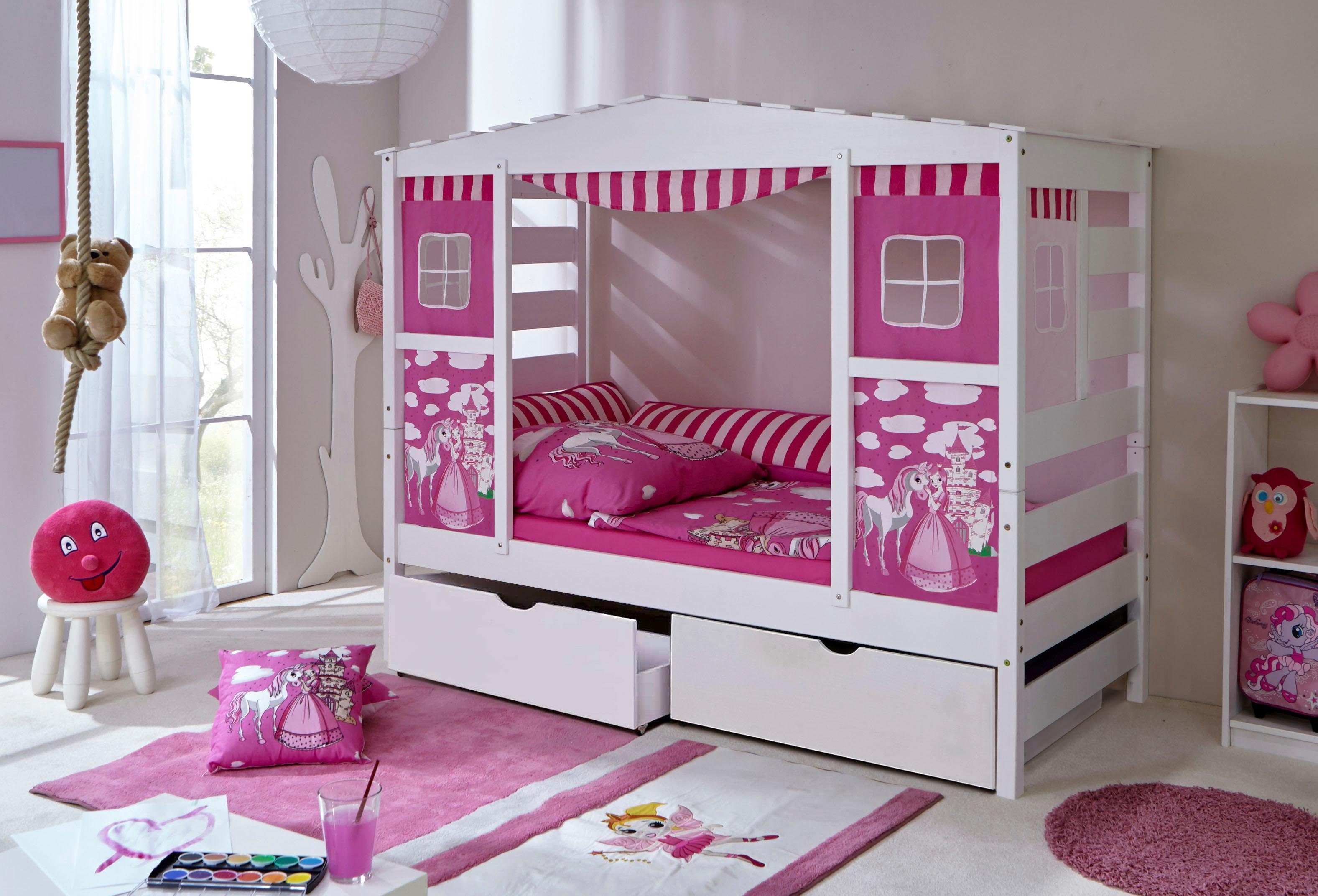 Ticaa Kinderledikant Lio Huisbed, incl. lade en rolrooster