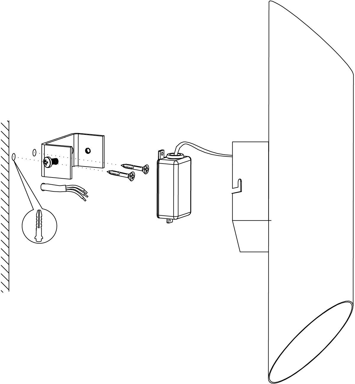 EGLO Led-wandlamp voor buiten AGOLADA zwart / l7,5 x h36 cm / incl. 2 x led-printplaat / buitenlamp (1 stuk)