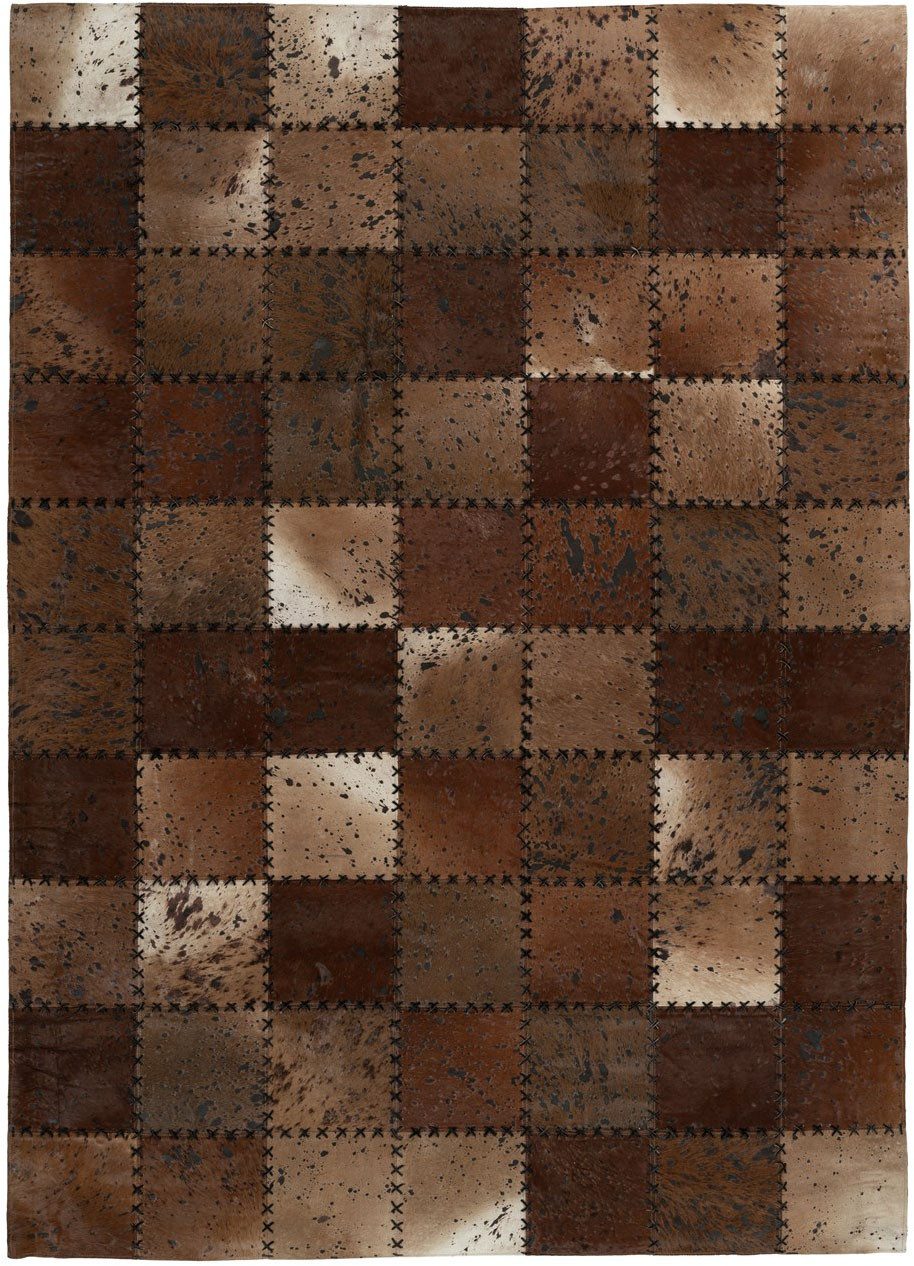 aRTE ESPINA Vloerkleed Voila 100 handgenaaid vlakpolig tapijt in patchwork-ontwerp.