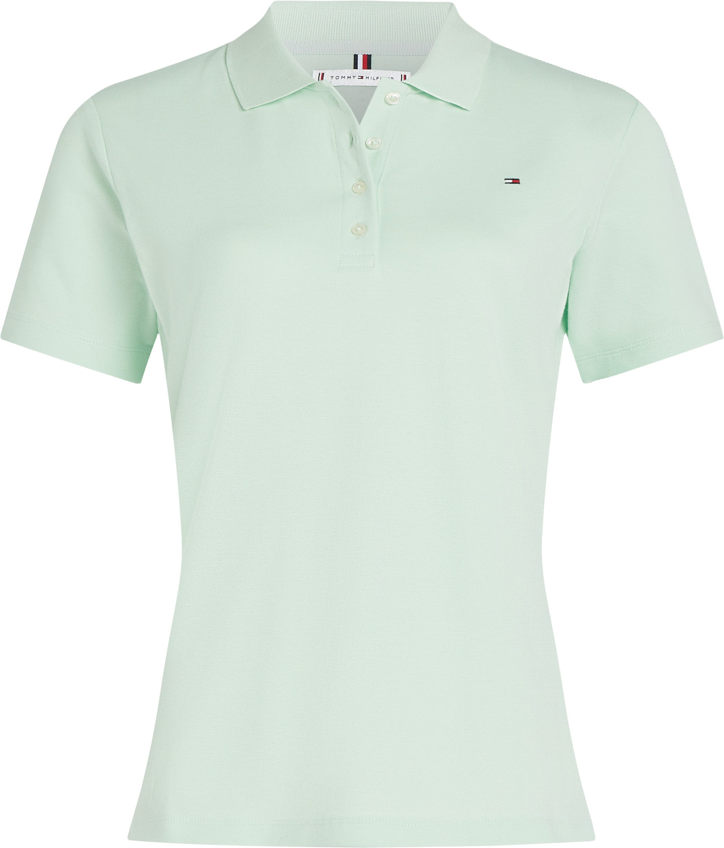 Tommy Hilfiger Poloshirt 1985 Regular Fit Pique Premium Polo met logo-borduursel, met zijsplitten
