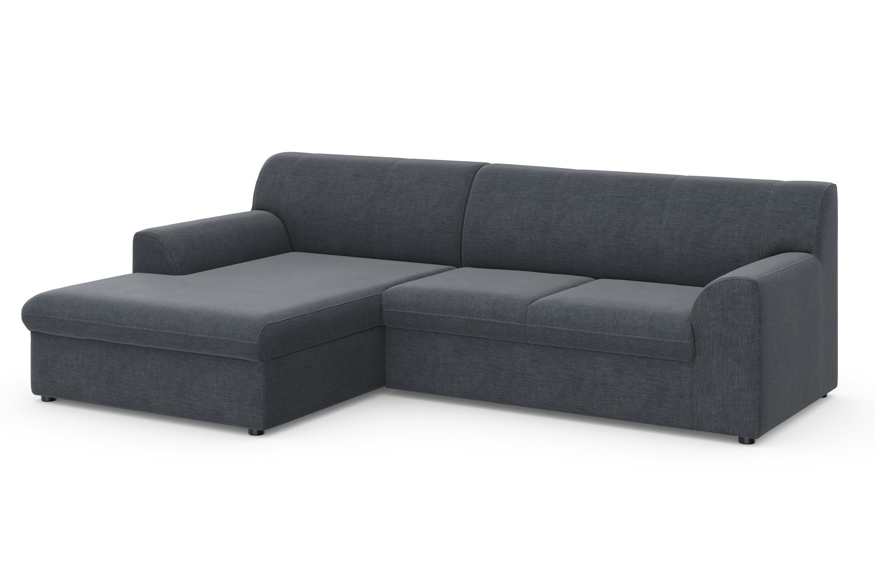 DOMO collection Hoekbank Topper, elegant en tijdloos, compacte afmetingen 245/155cm, L-vorm