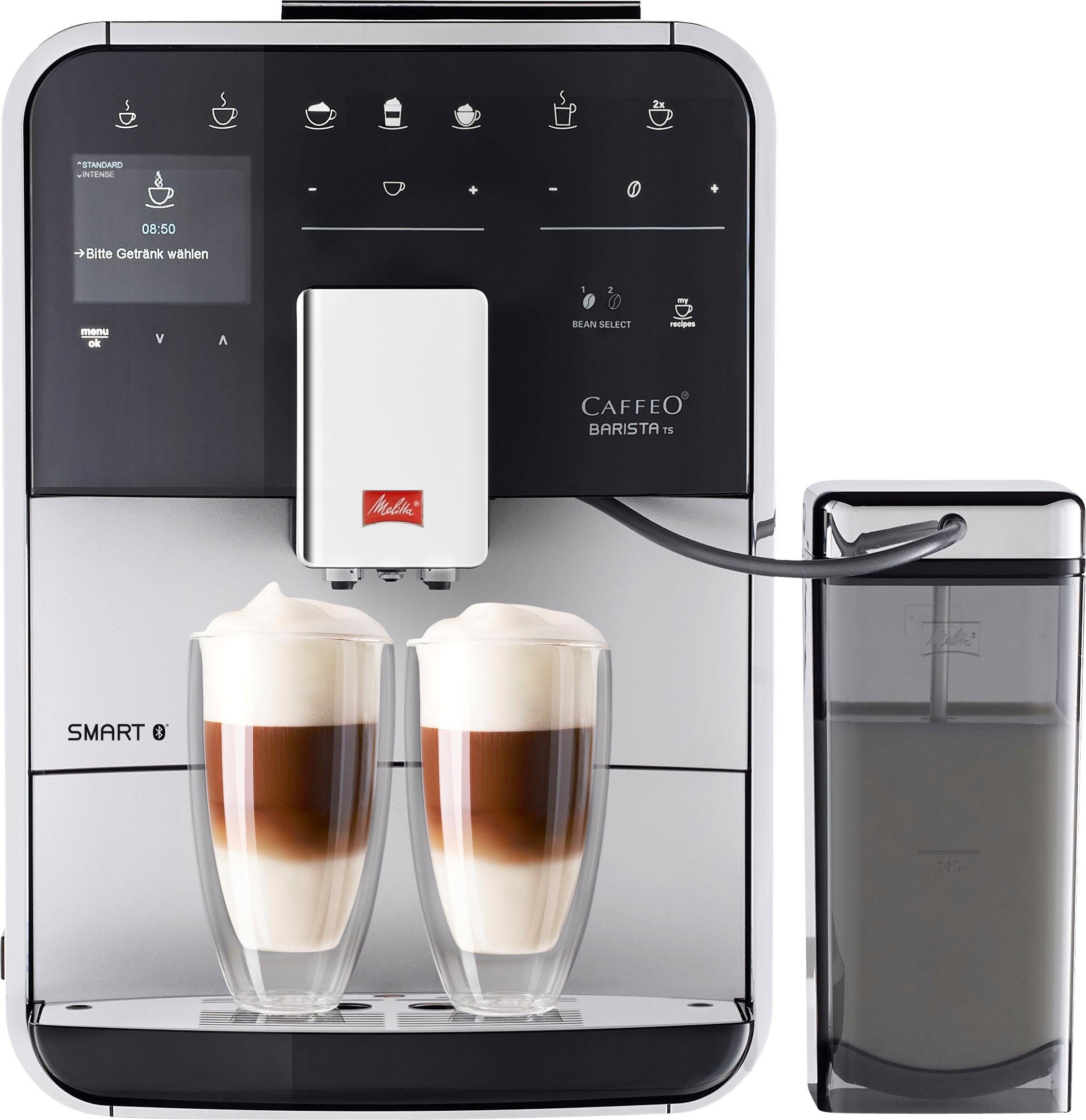 Melitta Volautomatisch koffiezetapparaat Barista TS Smart® F850-102, zwart, 21 koffierecepten & 8 gebruikersprofielen, 2-kamer bonenreservoir