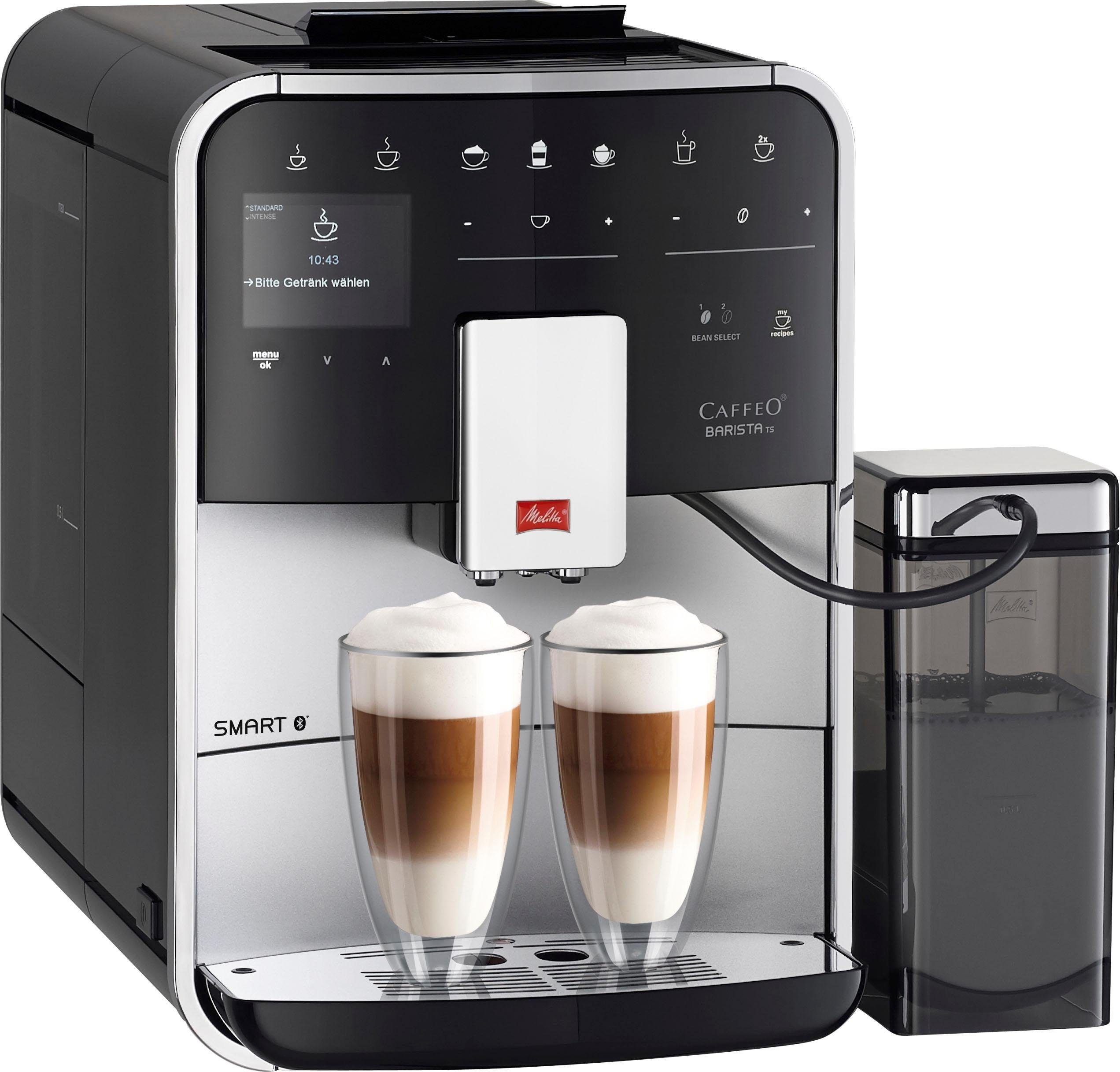 Melitta Volautomatisch koffiezetapparaat Barista TS Smart® F850-102, zwart, 21 koffierecepten & 8 gebruikersprofielen, 2-kamer bonenreservoir