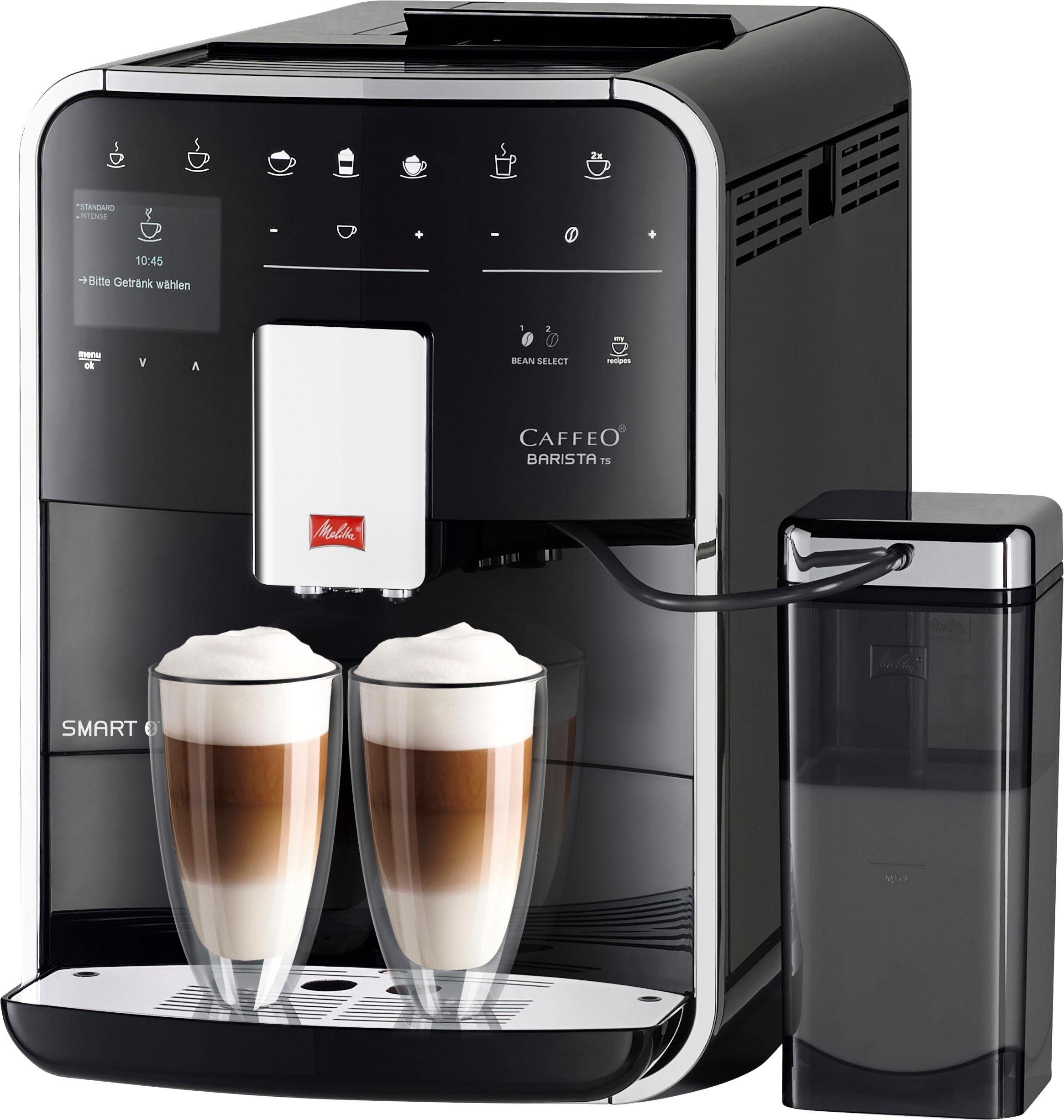 Melitta Volautomatisch koffiezetapparaat Barista TS Smart® F850-102, zwart, 21 koffierecepten & 8 gebruikersprofielen, 2-kamer bonenreservoir