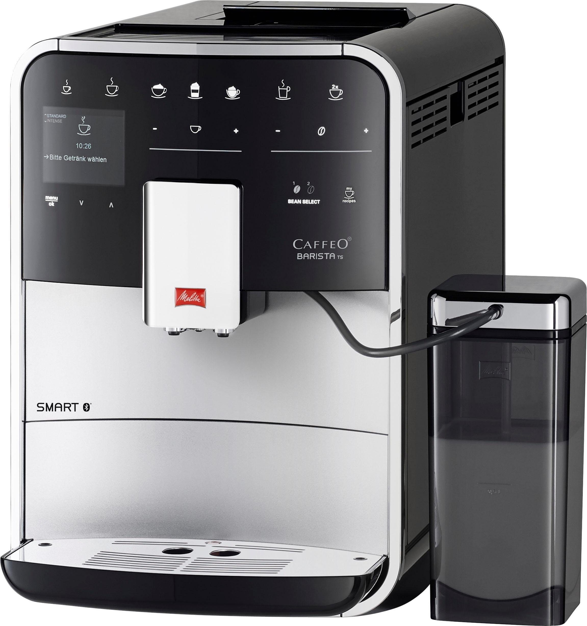 Melitta Volautomatisch koffiezetapparaat Barista TS Smart® F850-102, zwart, 21 koffierecepten & 8 gebruikersprofielen, 2-kamer bonenreservoir