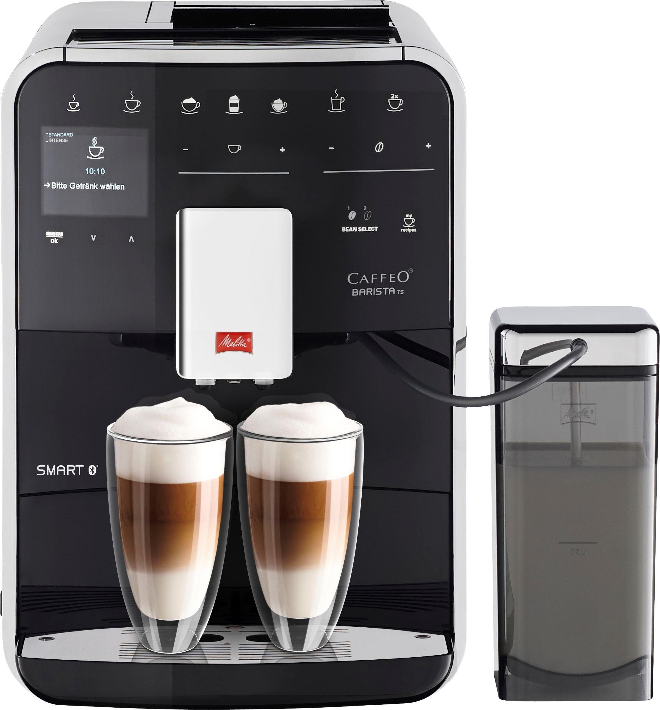 Melitta Volautomatisch koffiezetapparaat Barista TS Smart® F850-102, zwart, 21 koffierecepten & 8 gebruikersprofielen, 2-kamer bonenreservoir