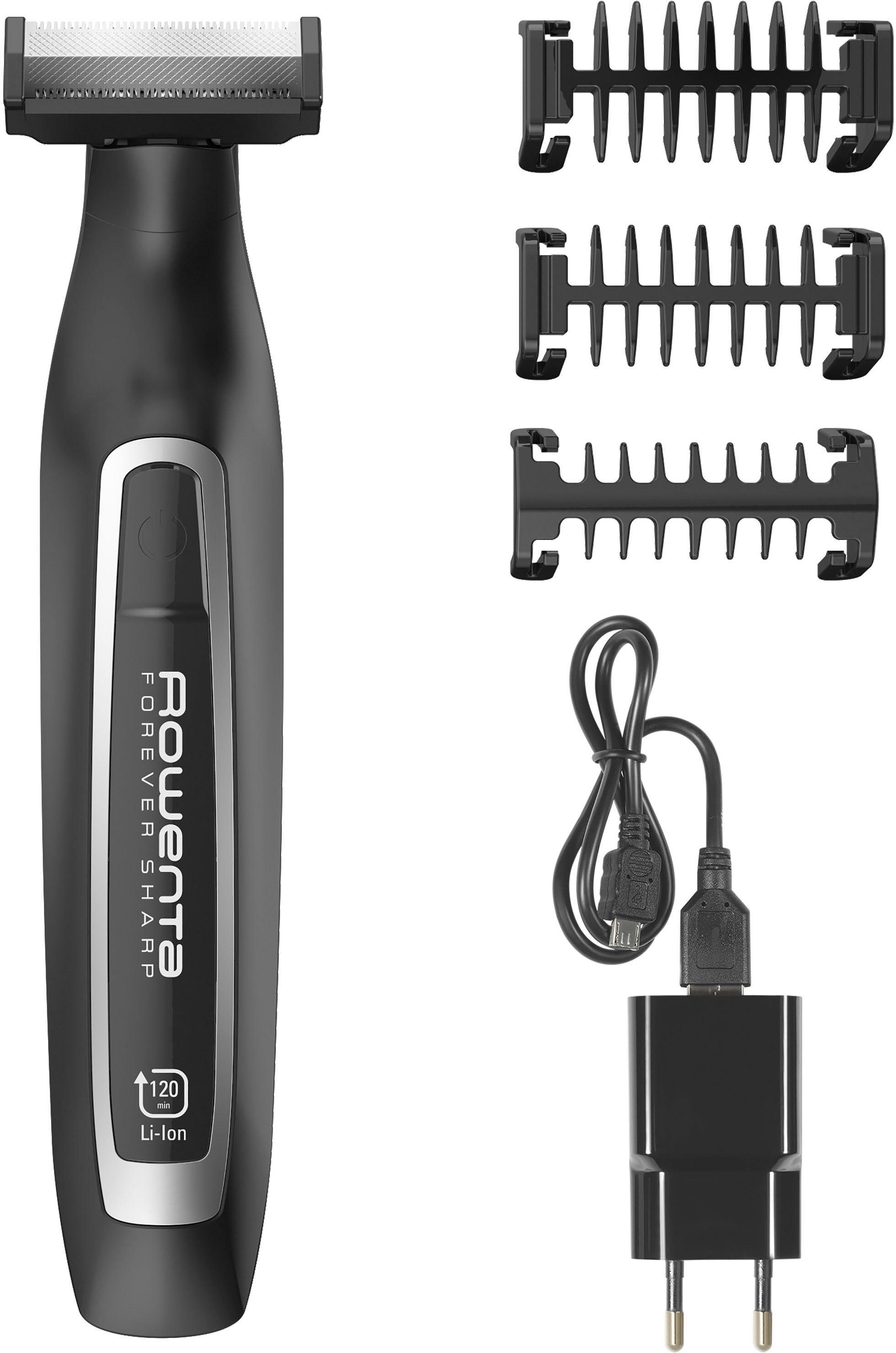 Rowenta Elektrisch scheerapparaat TN6000 Forever Sharp 3 opzetstukken, 120 min. looptijd, zelfslijpende mesjes (set)