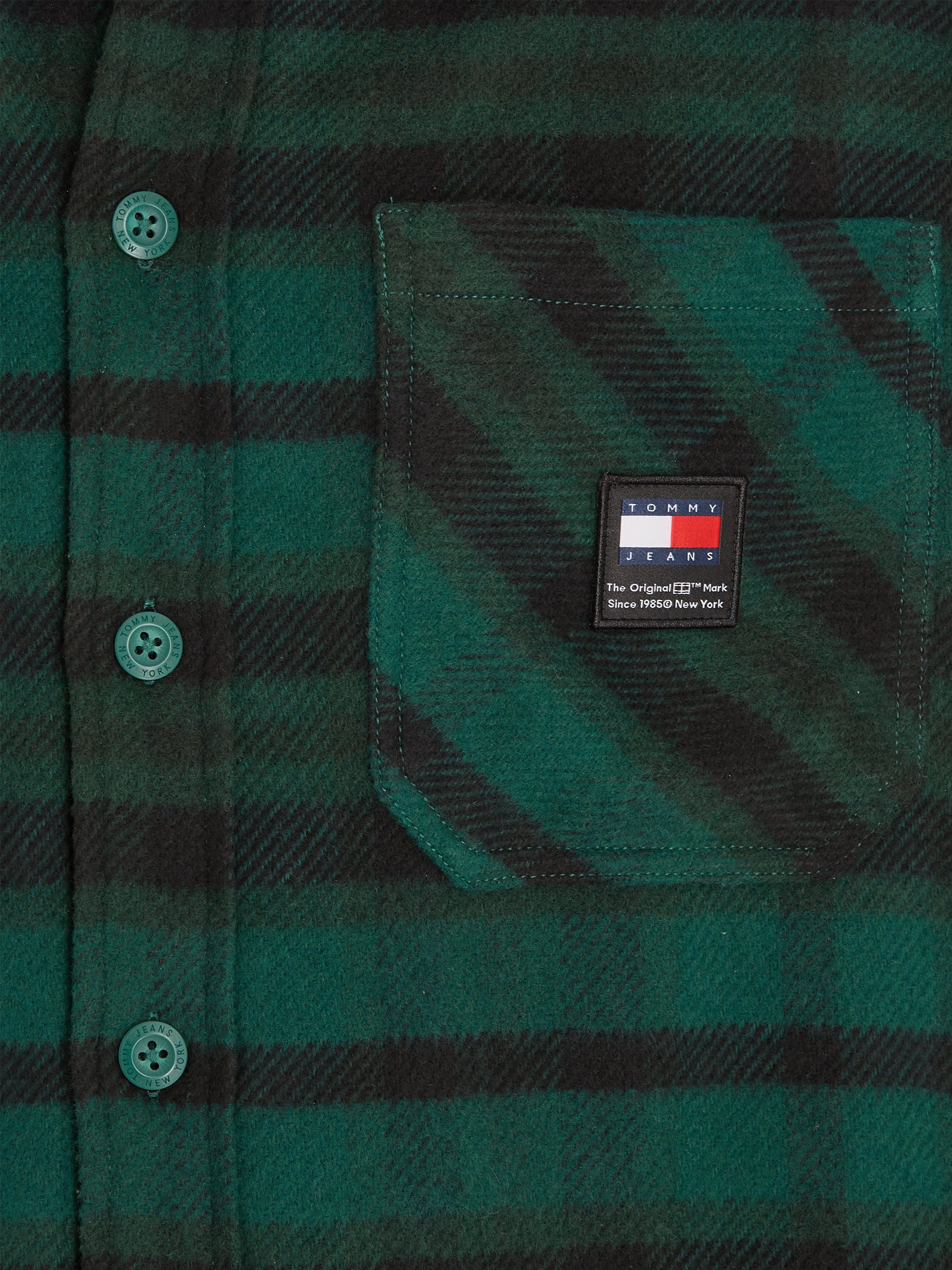 TOMMY JEANS Fleecehemd TJM FLEECE LINED CHECK SHIRT EXT