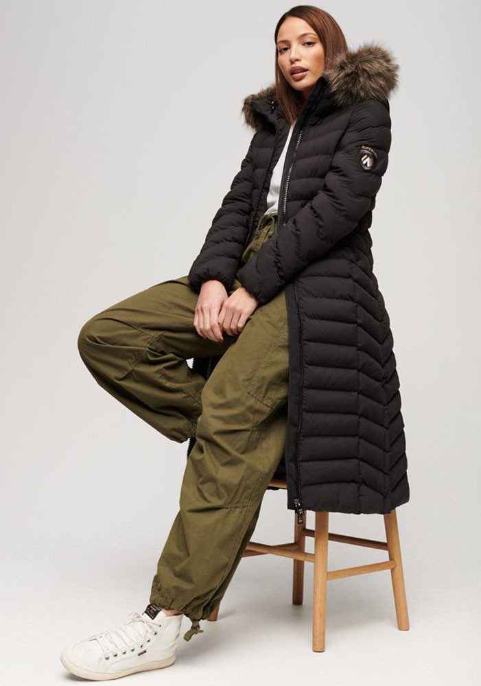 Superdry Gewatteerde jas Fuji neppe Hooded Longline
