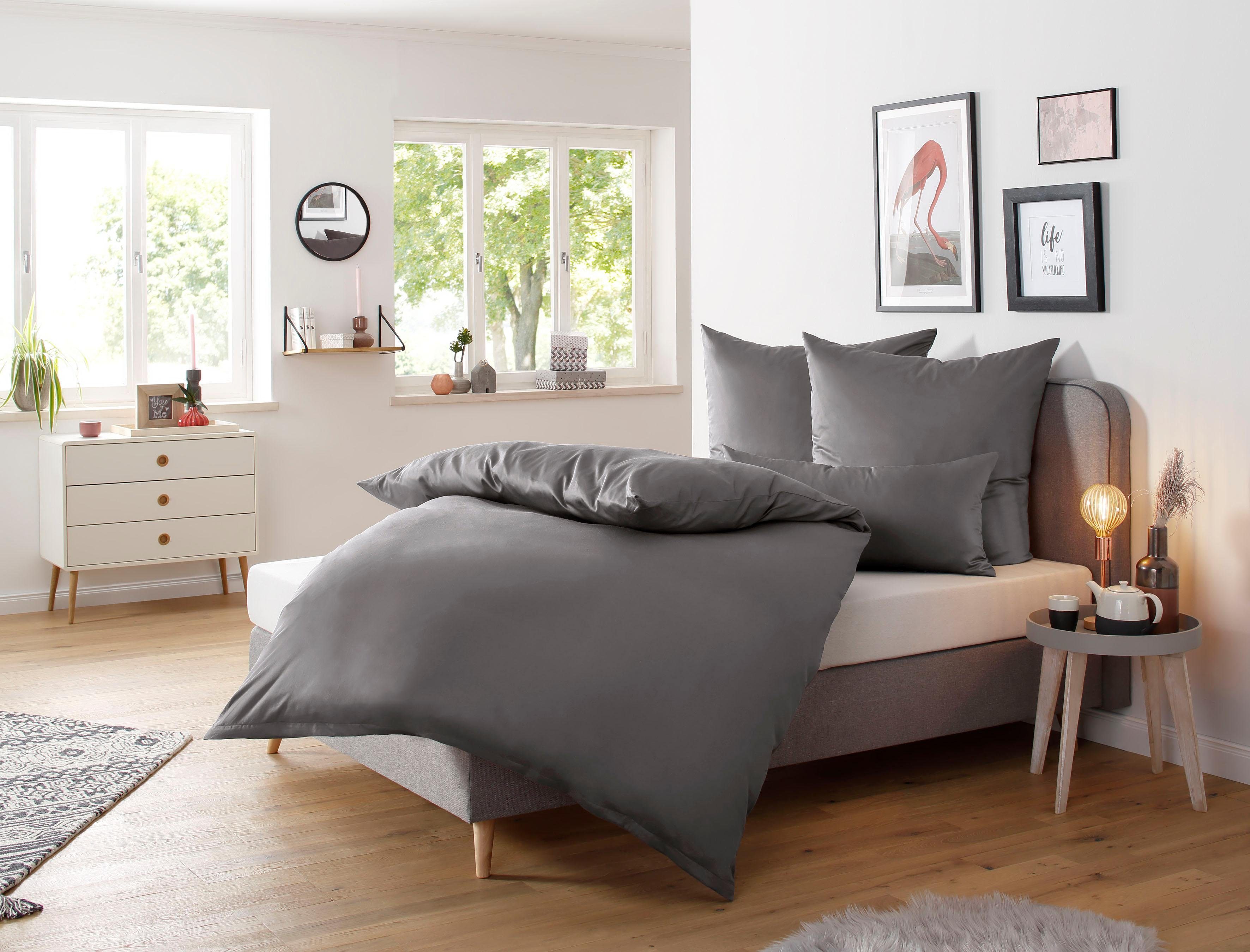 andas Hoeslaken Greta in mt. 90x200, 140x200 of 180x200 cm van katoen, voor matrassen tot 23 cm hoogte, laken, hoeslaken (1 stuk)