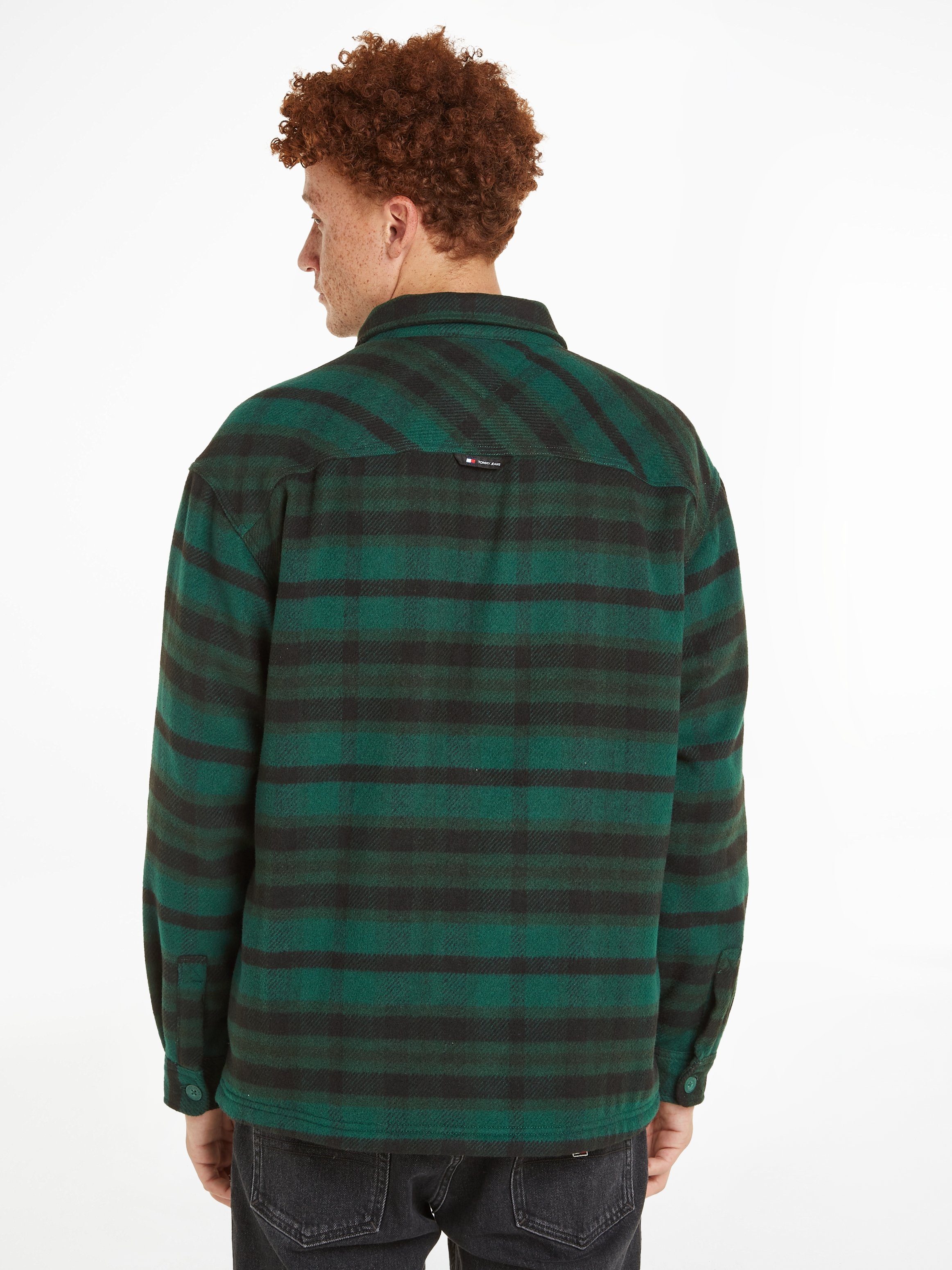 TOMMY JEANS Fleecehemd TJM FLEECE LINED CHECK SHIRT EXT