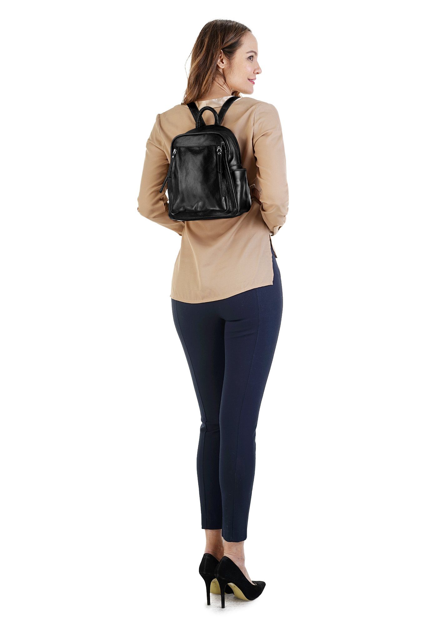Samantha Look Rugzak echt leer, made in italy