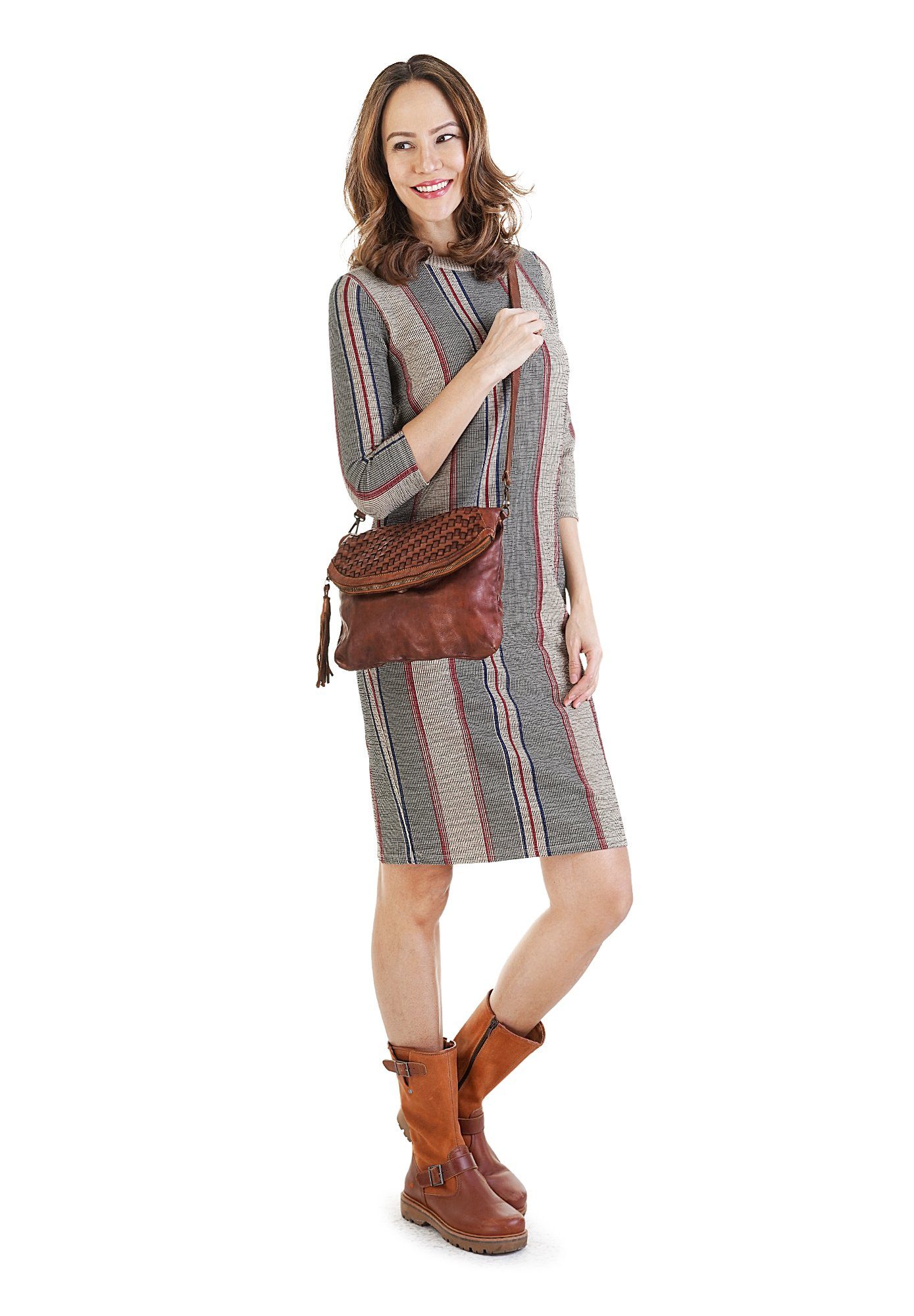 Samantha Look Schoudertas echt leer, made in italy