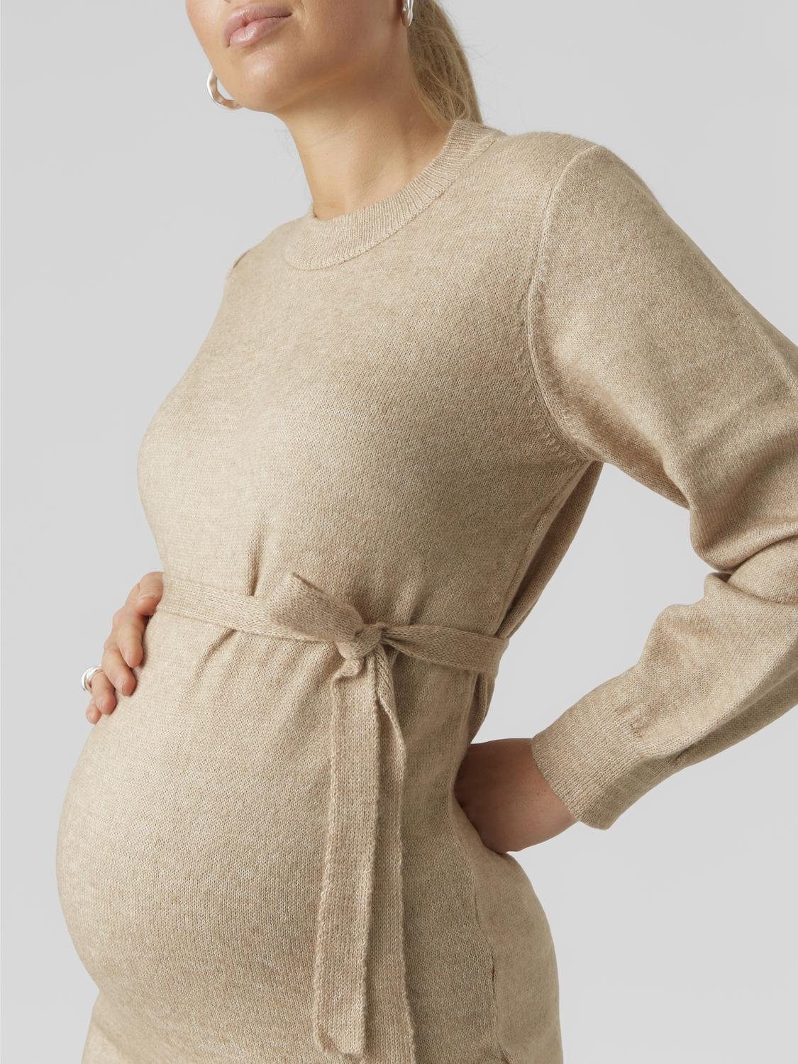 Mamalicious Positiejurk MLNEWANNE L/S ABK KNIT DRESS A. NOOS