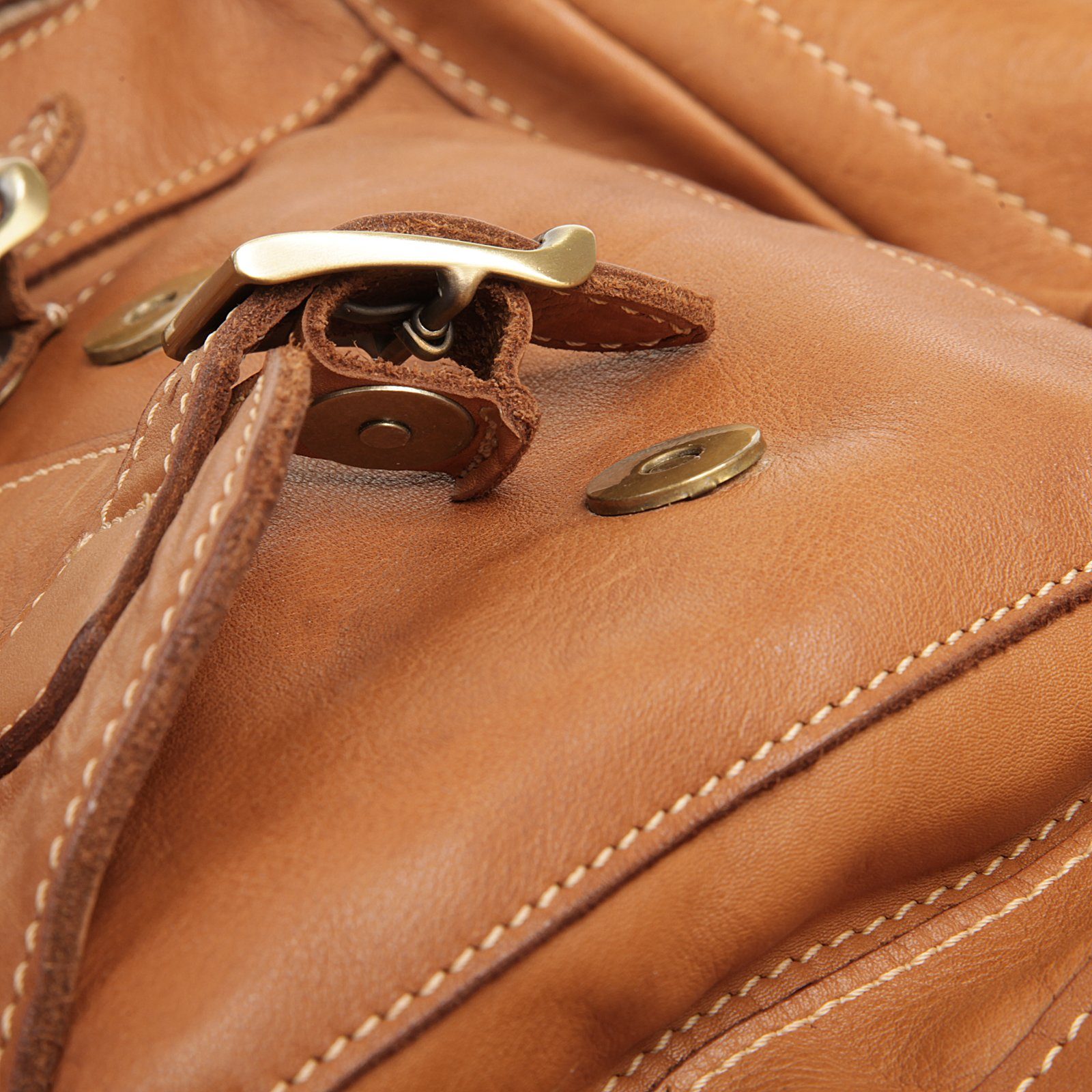 Cluty Rugzak echt leer, made in italy