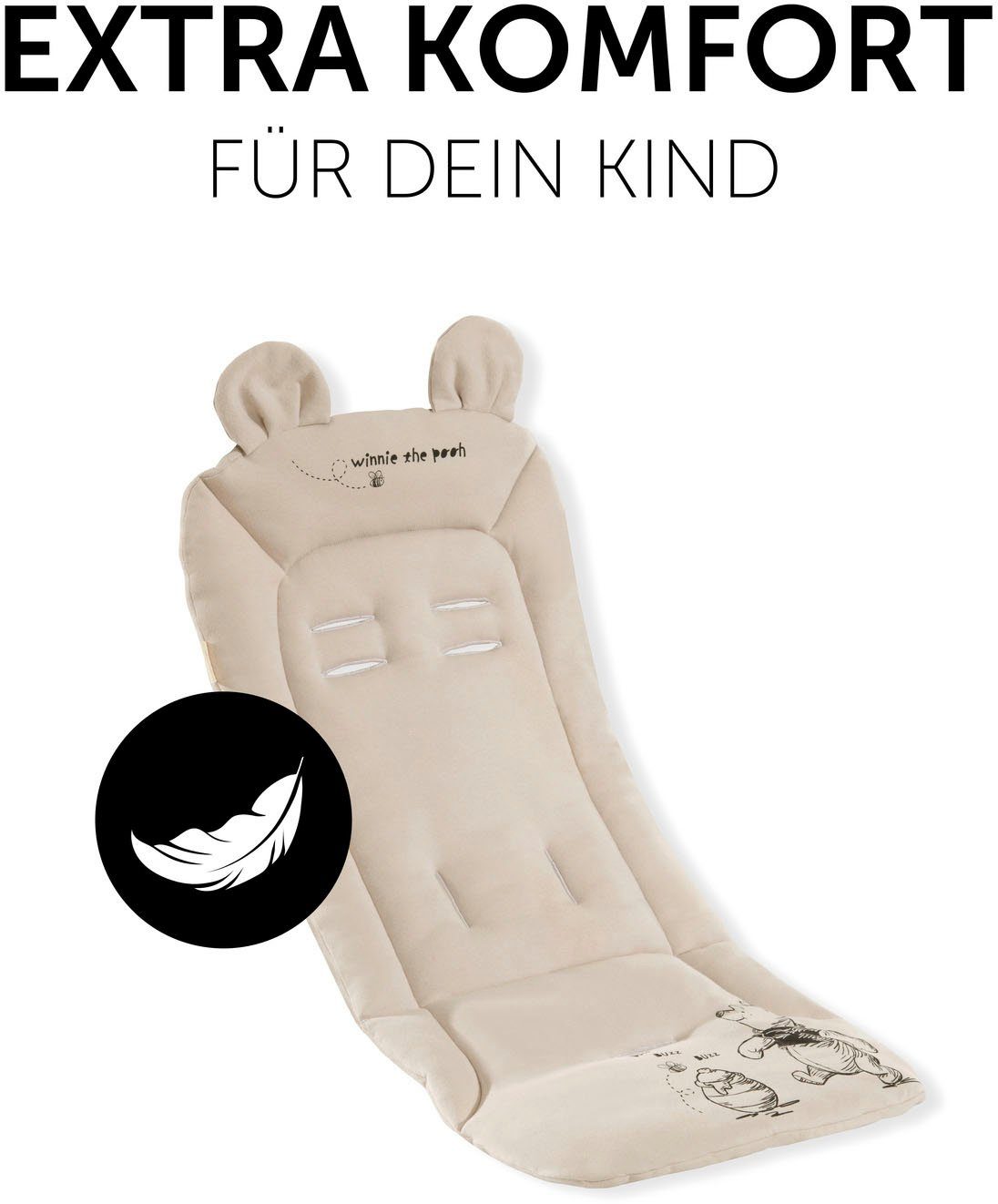 Hauck Zitkussen voor kinderwagens Seat Liner, Winnie the Pooh beige