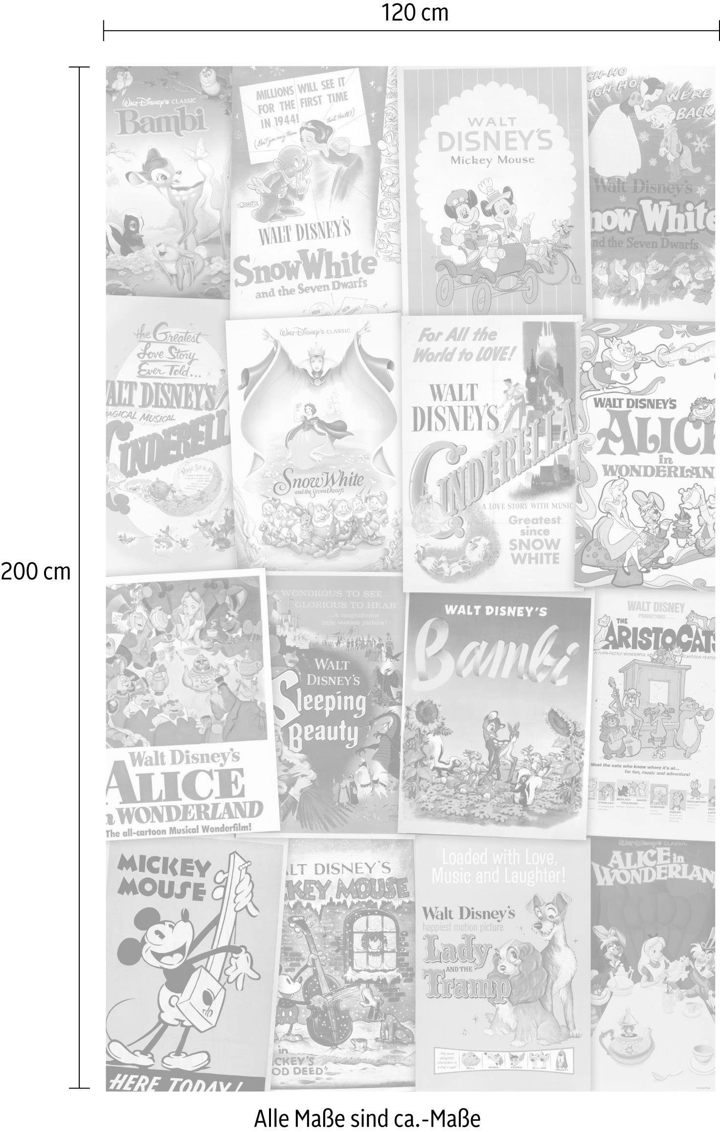 Komar Vliesbehang Disney Movie Posters Retro Girls (1 stuk)