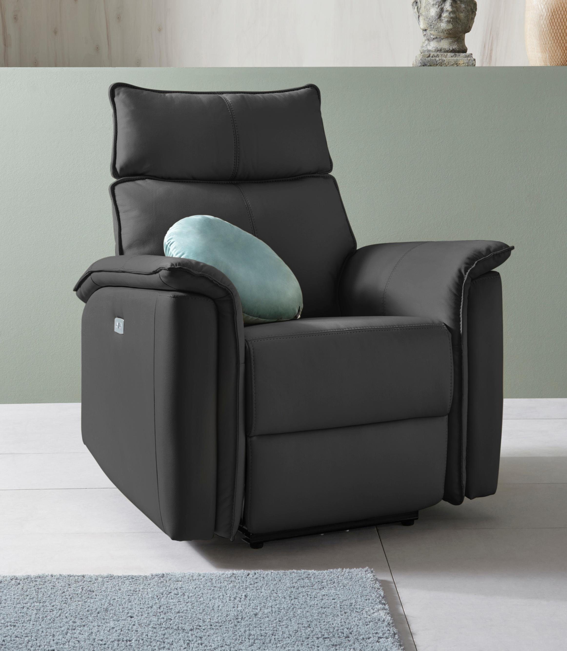 Places of Style Relaxfauteuil ZOLA met hoog zitcomfort, elektrische relaxfunctie en usb-stekkeraansl