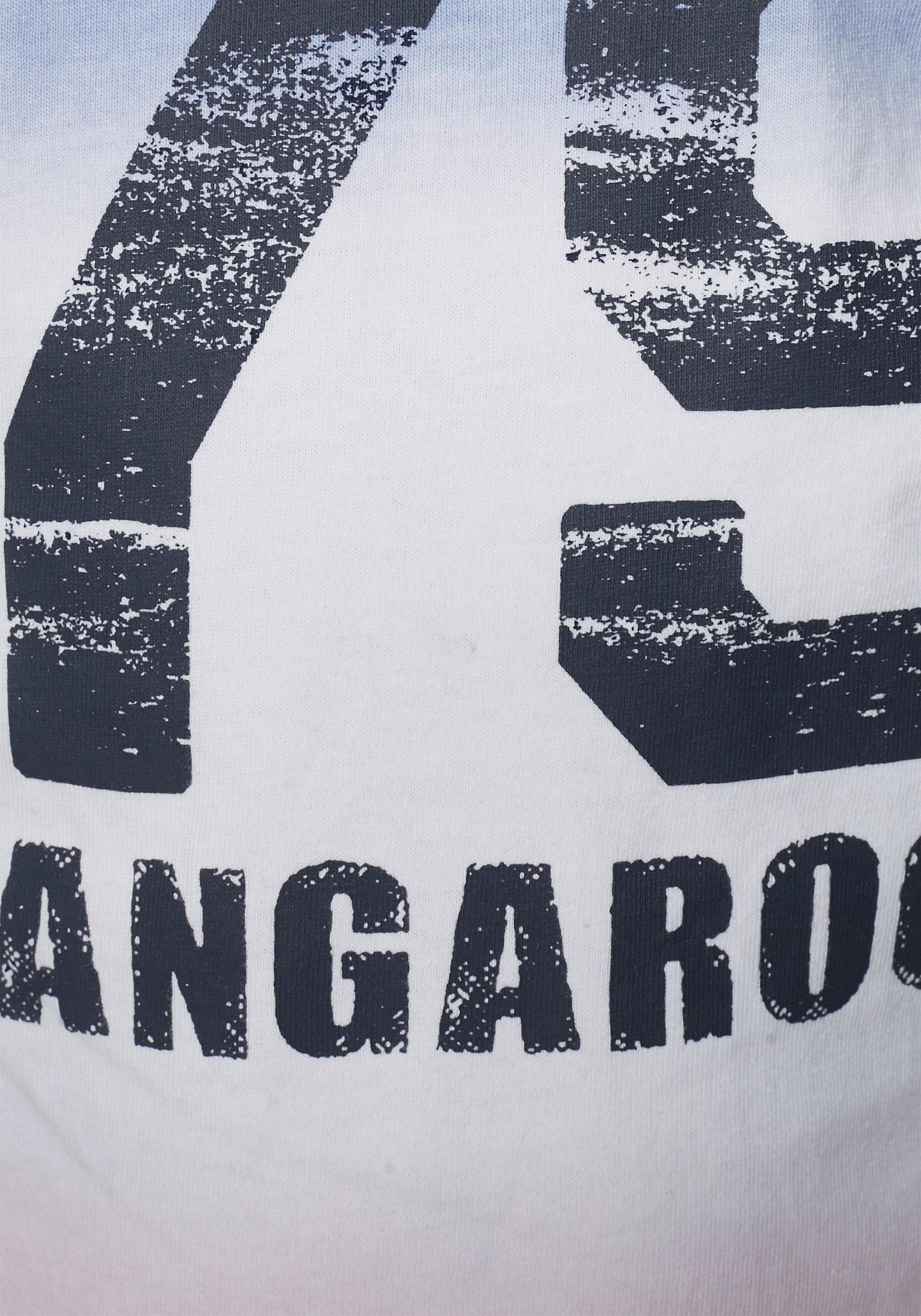 KangaROOS Shirt met lange mouwen Lange mouwen, getailleerde snit, met print, ronde hals