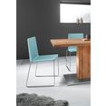 places of style stoel hannah overtrokken met zachte luxe-microvezel of imitatieleer (set van 2) blauw
