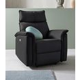 places of style relaxfauteuil zola met hoog zitcomfort, elektrische relaxfunctie en usb-stekkeraansluiting, breedte 87 cm zwart