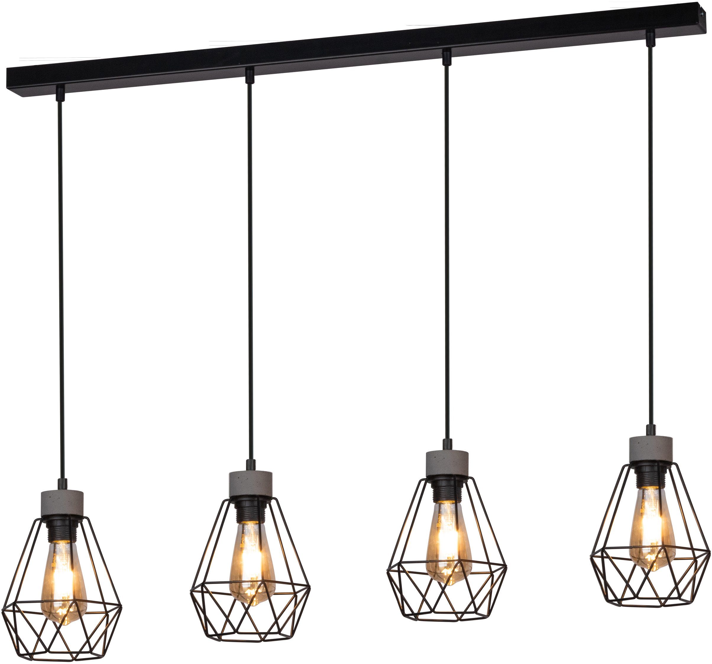Home affaire Hanglamp Hartington Moderne loft-look, met echt beton, duurzaam Europees fabricaat