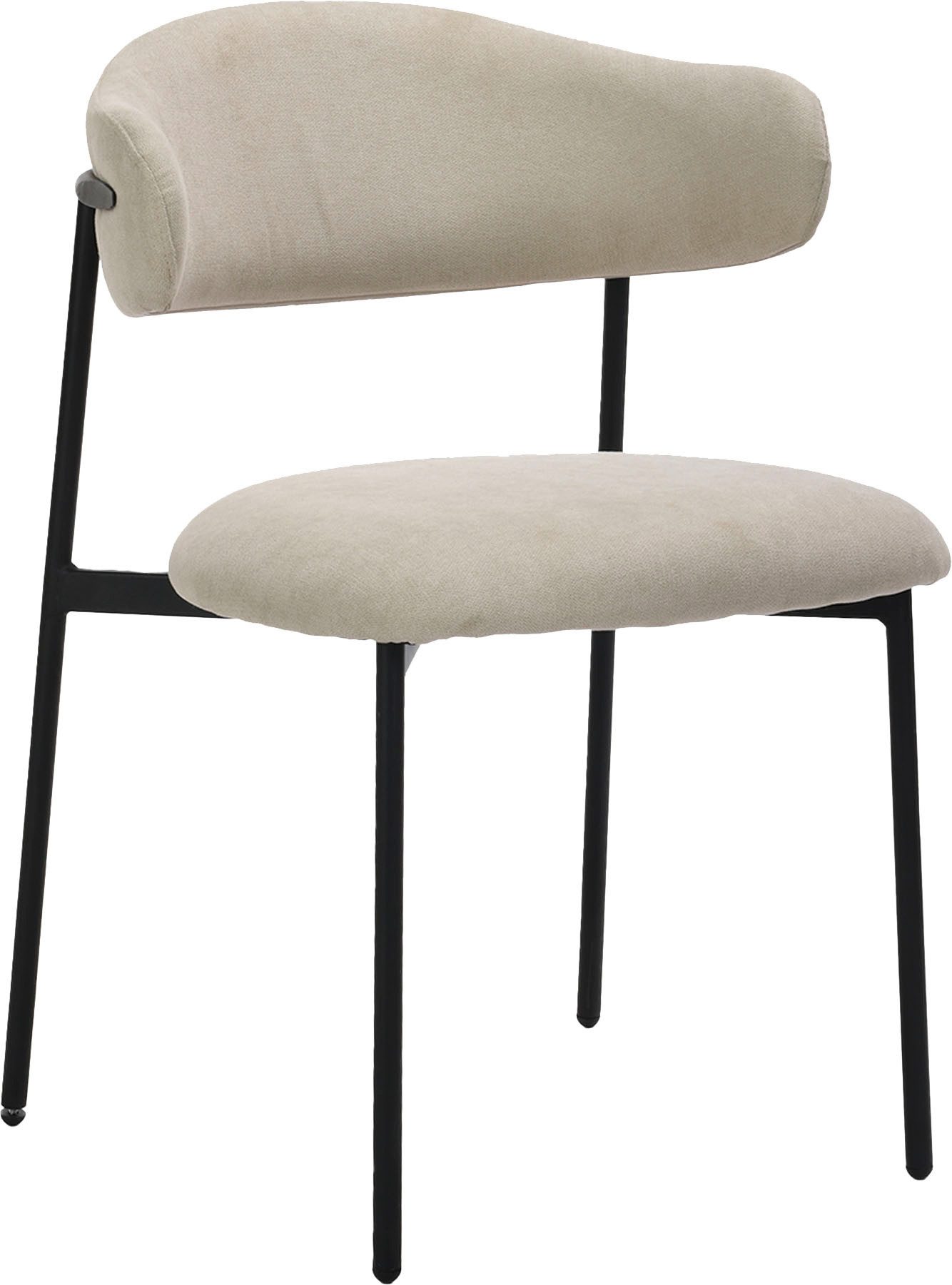 byLIVING Eetkamerstoel Jersey (2-stuks set) Frame van metaal zwart, keukenstoel, geweven stofbekleding, diverse kleuren (set)