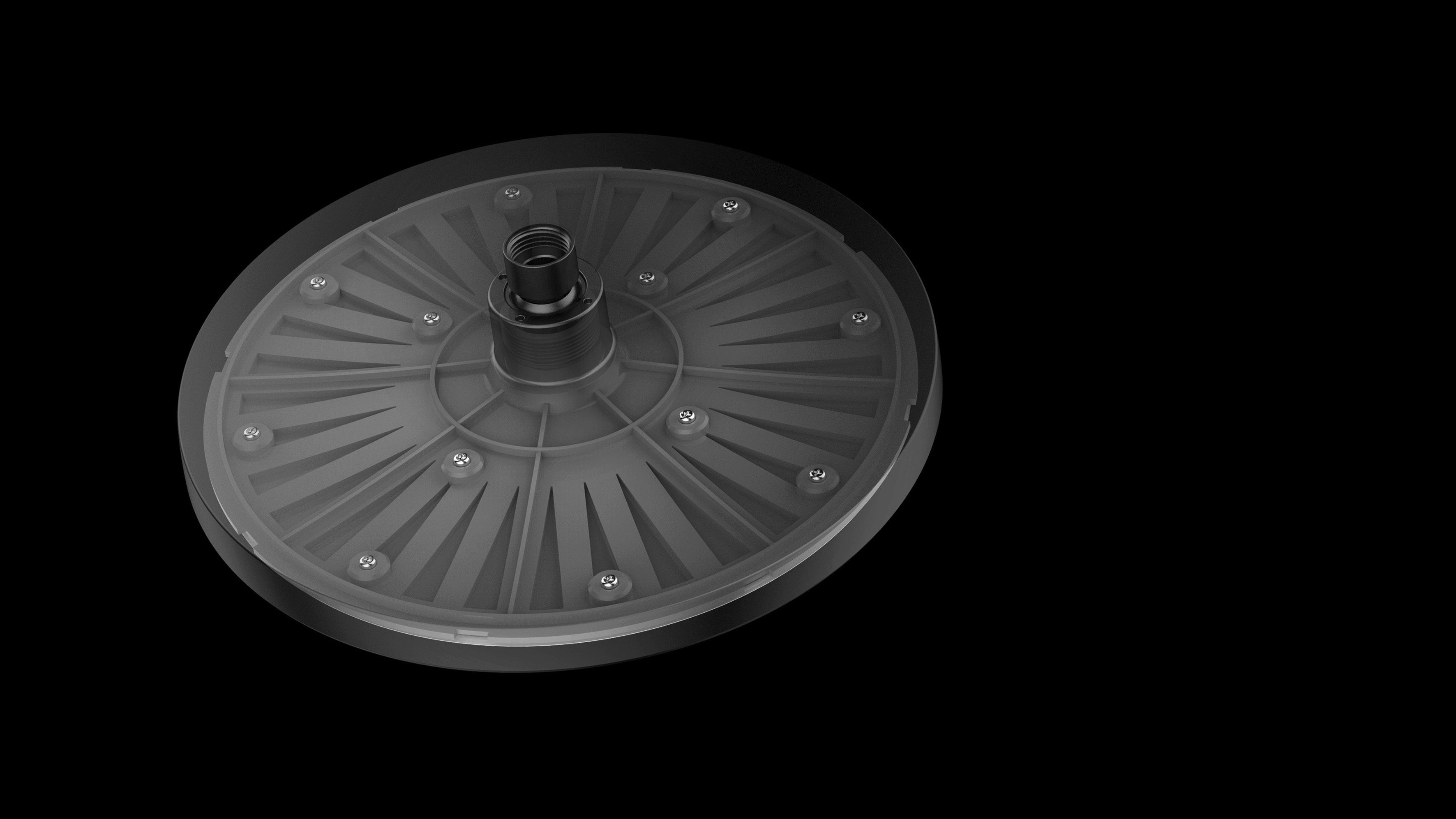 WENKO Regendouchekop Ultimate Shower Zwart/grijs, Ø 25 cm (1-delig)