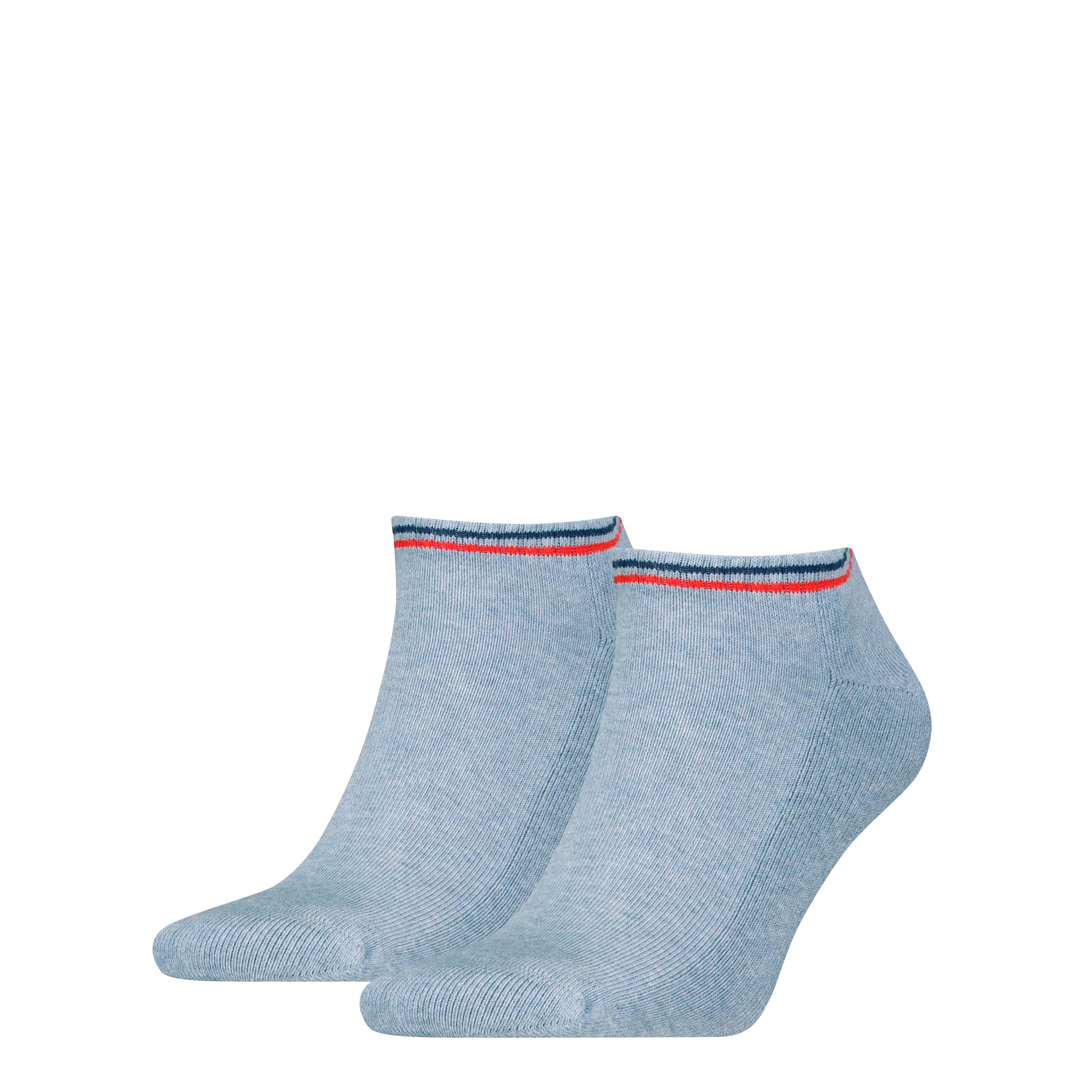 Tommy Hilfiger Sneakersokken TH UNI TJ SNEAKER 2P ICONIC (2 paar) unisex sokken maat 35-38 blauw