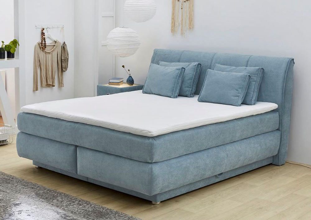 Jockenhöfer Gruppe Boxspring "Carla", OTTO's keuze! Best verkoper, met opbergruimte en koudschuim-topper boxsprings blauw