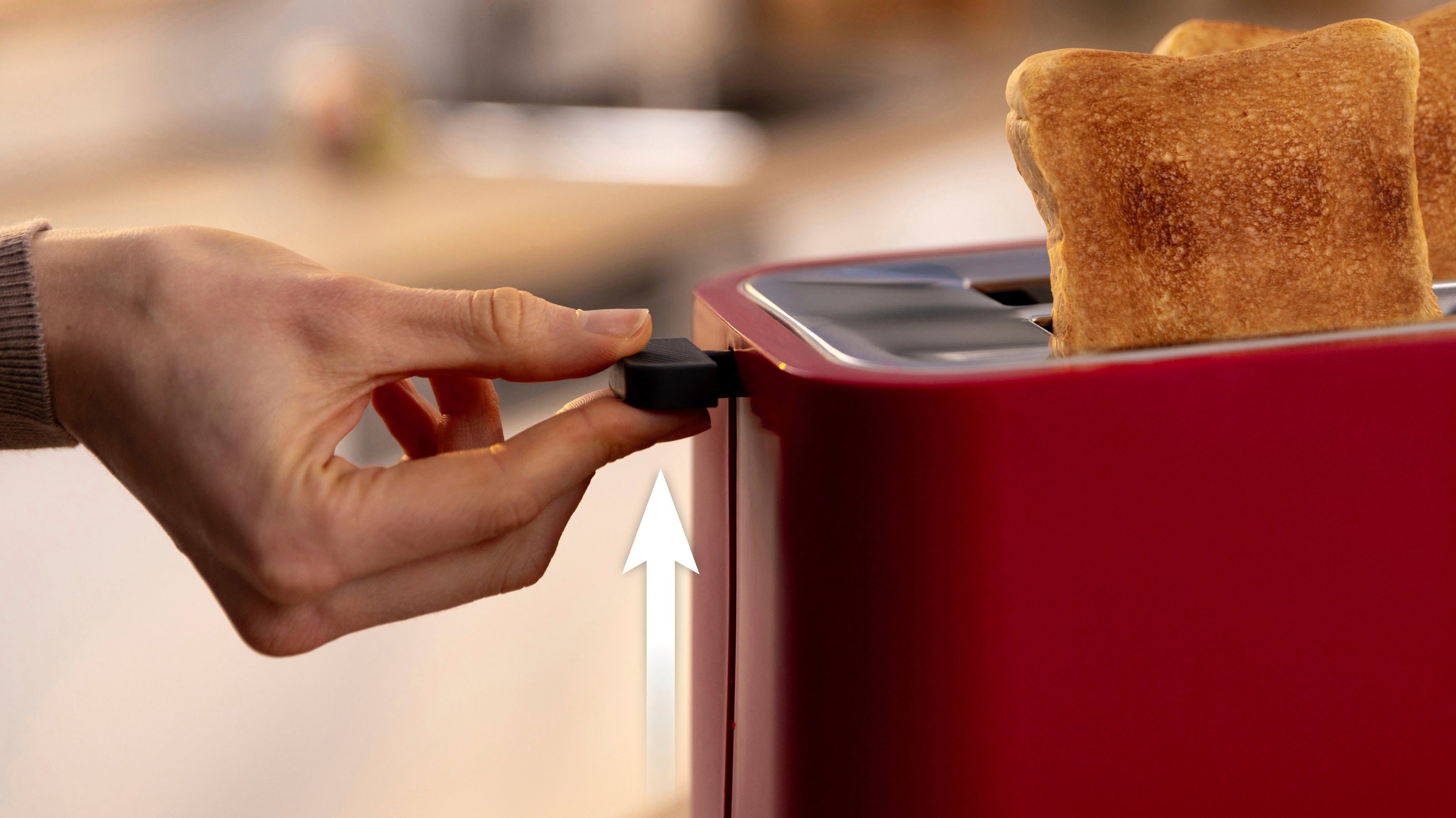 BOSCH Toaster MyMoment TAT3M124 afneembare opzet voor broodjes, ontdooi-functie, brood centreren, auto off