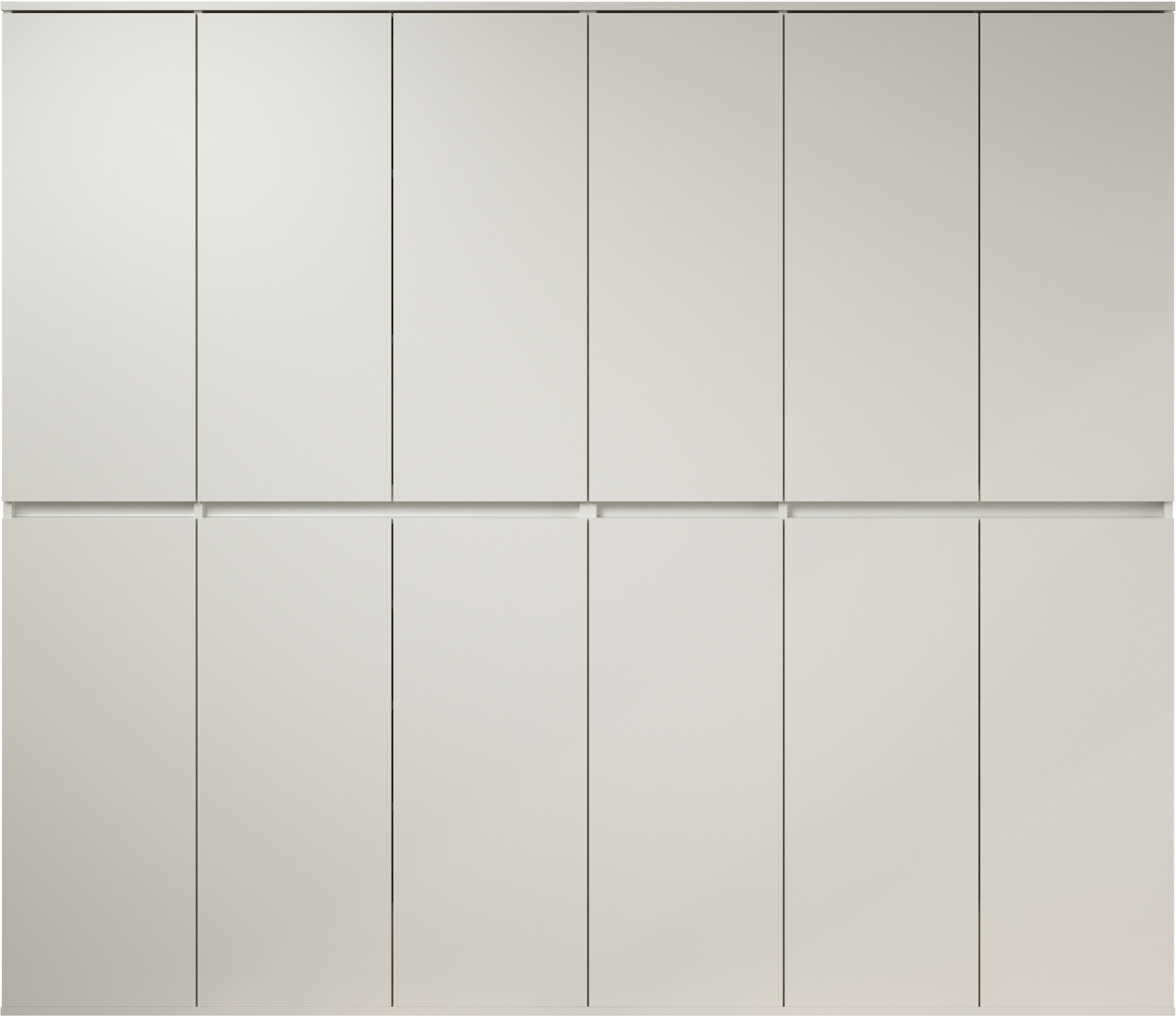 INOSIGN Halmeubelset NOVARA Garderobekasten met in totaal 32 vakken - (B/D/H) 222/34/191 cm (complete set, 2-delig)