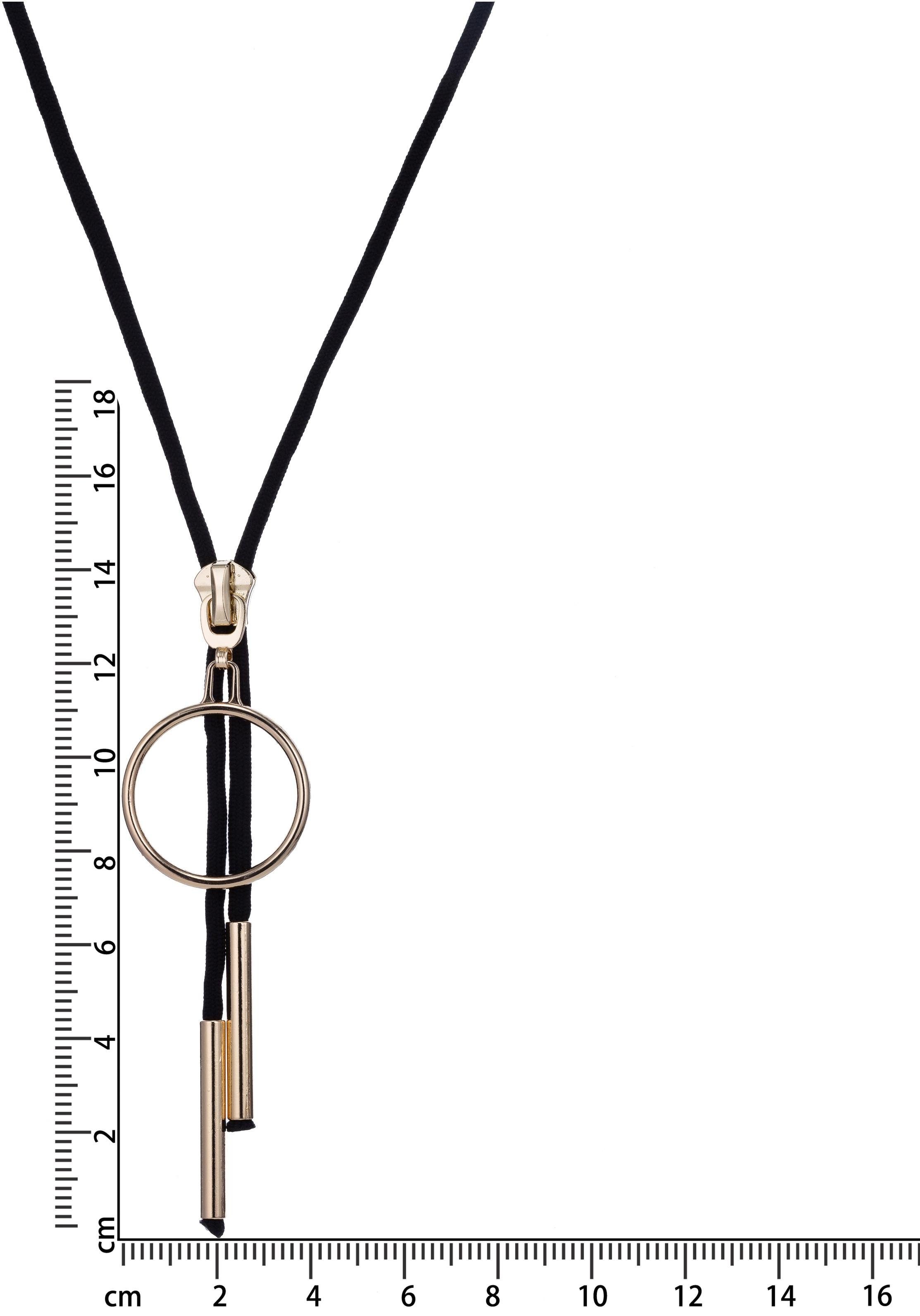 Firetti Ketting met hanger In rits-look met zirkoon (synthetisch)