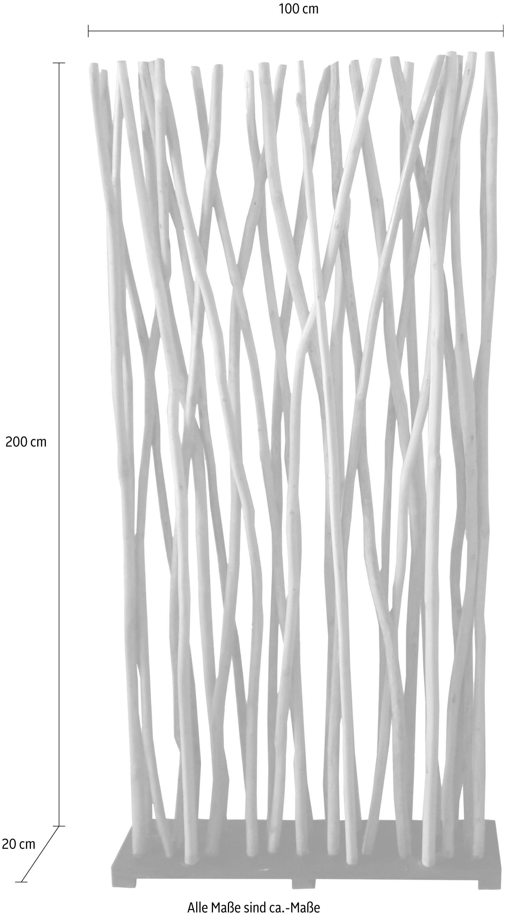 SIT Roomdivider Romanteaka van gerecycled teakhout, shabby chic, vintage, 100x200 cm