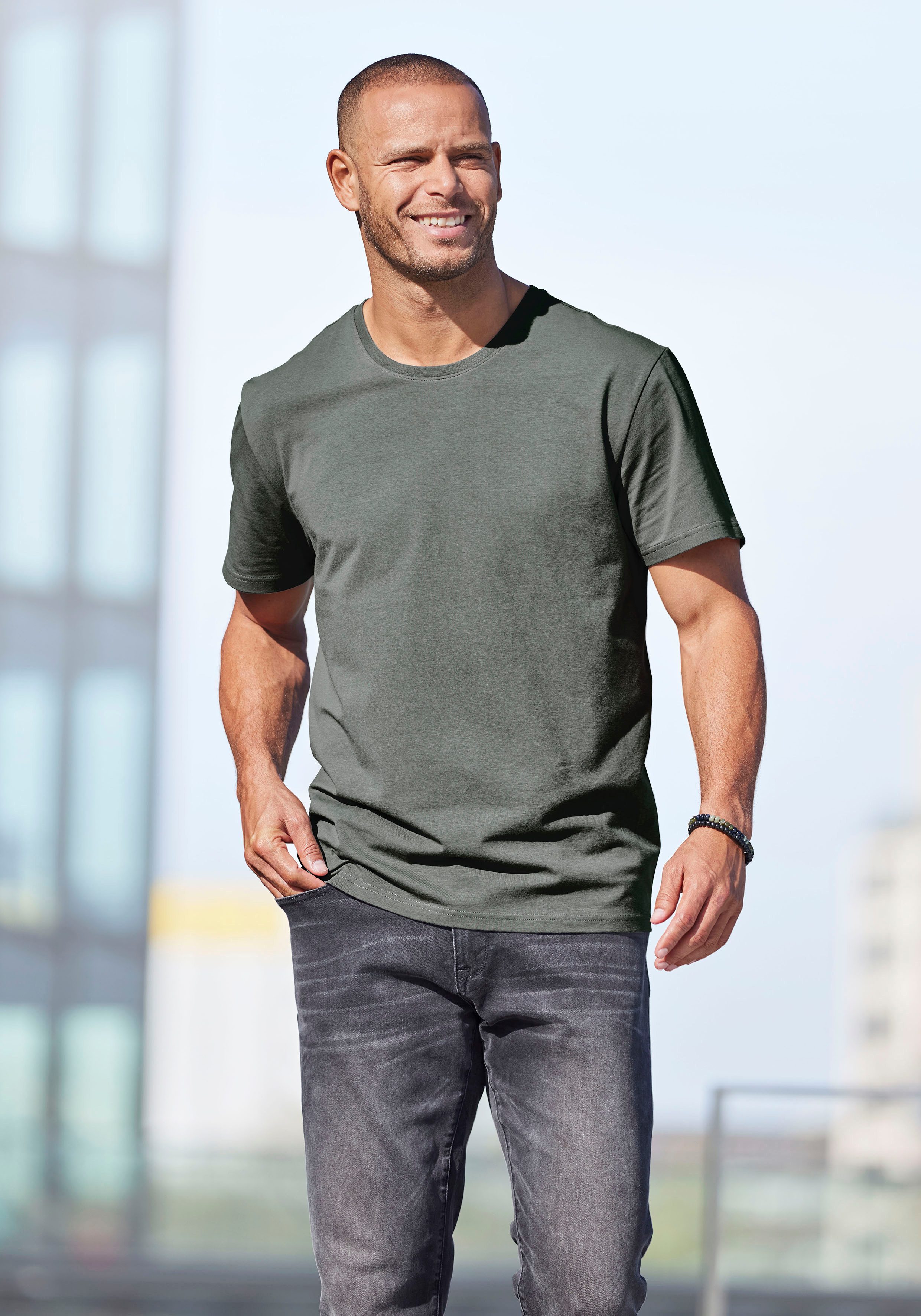AUTHENTIC LE JOGGER T-shirt Vrijetijdsshirt van 100% katoen (set, 2)