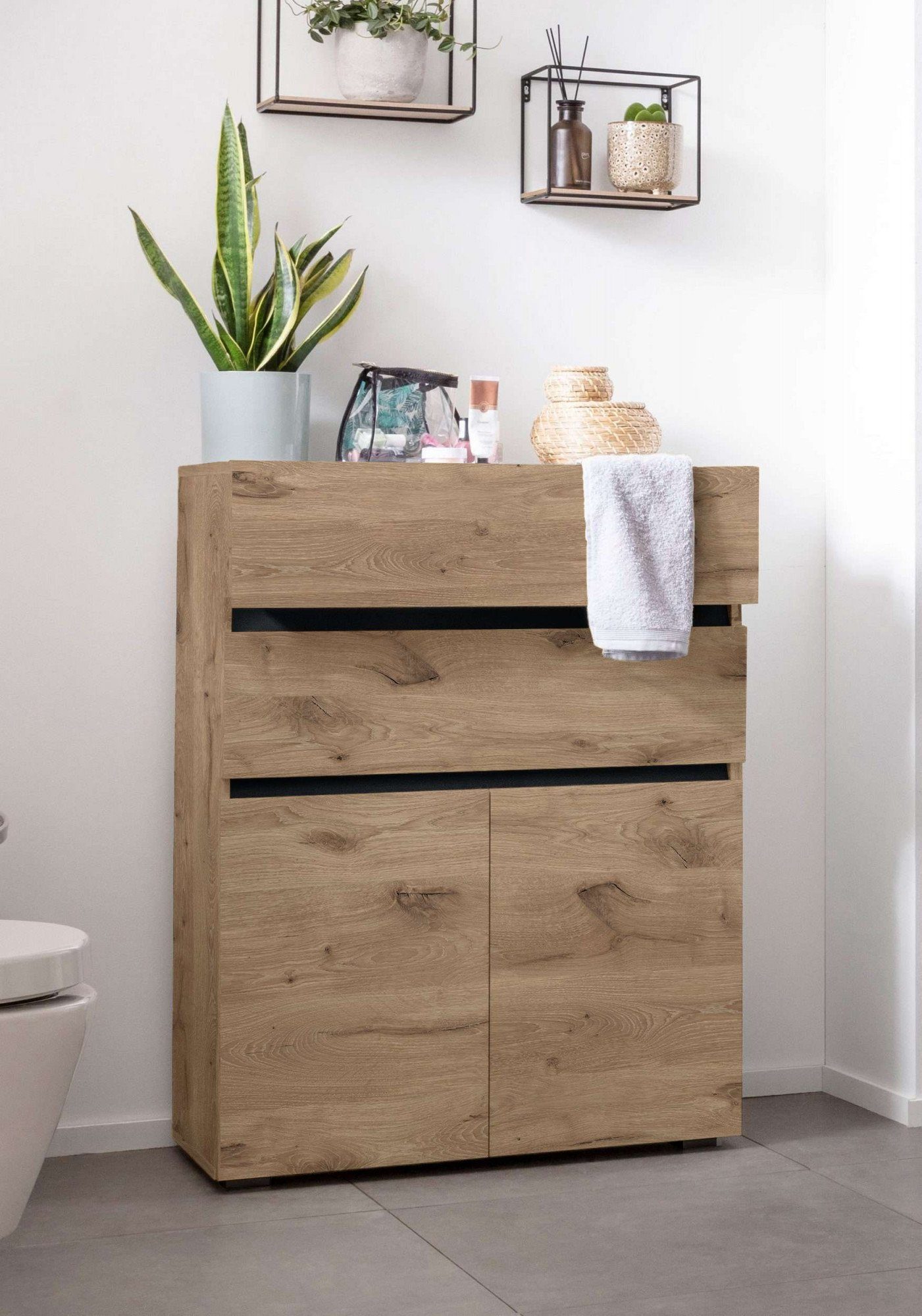 Home affaire Halfhoge kast Wisla Hoogte 98 cm, met deuren en lades