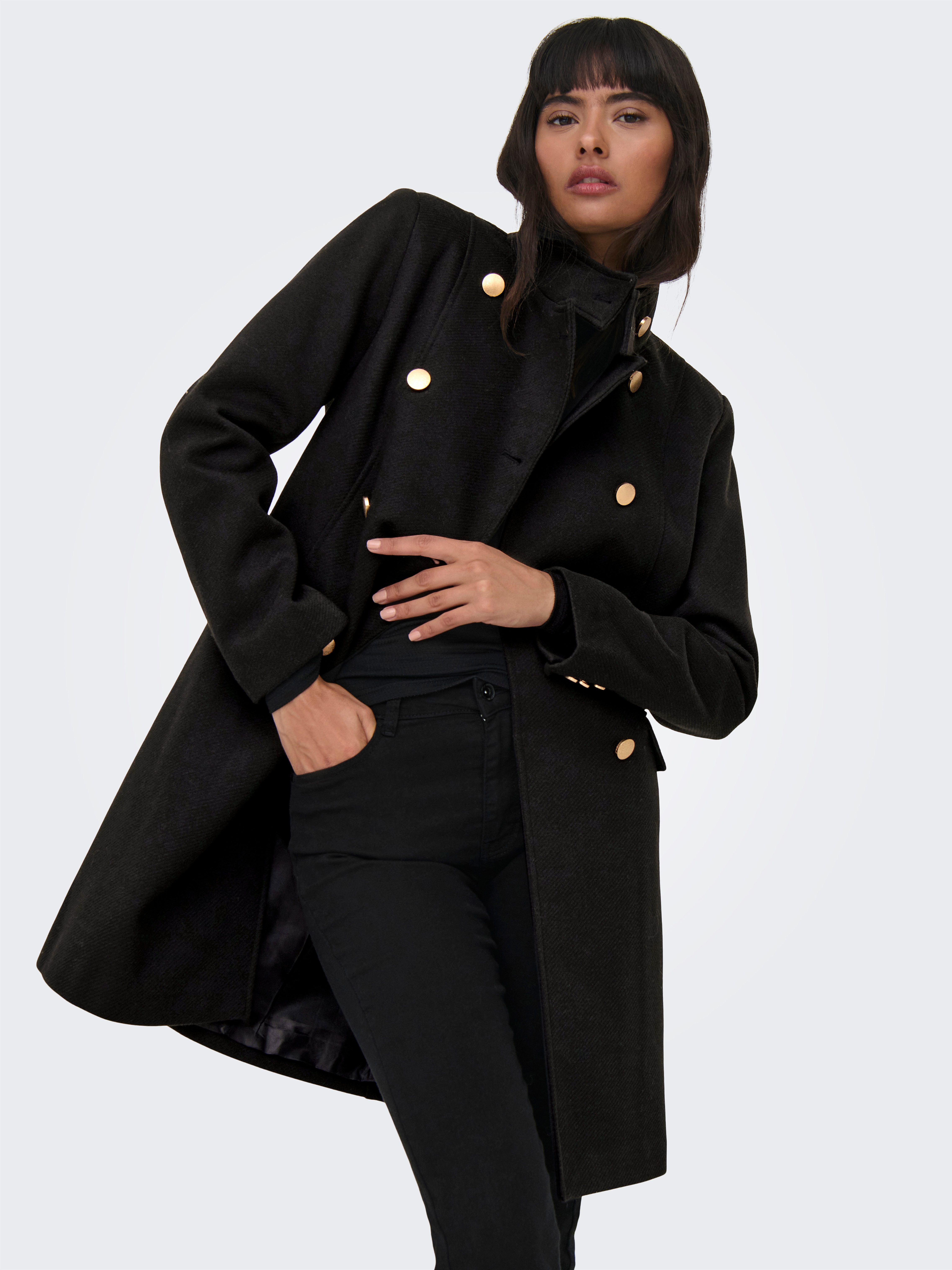 Only Korte jas ONLMOLLY FITTED COAT CC OTW