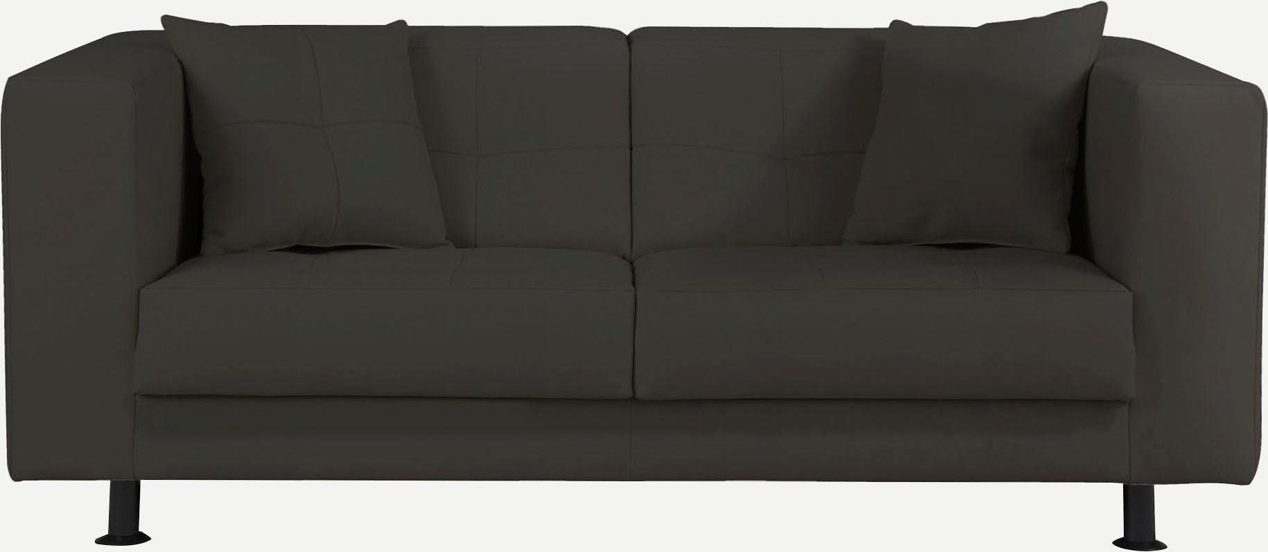 INOSIGN 2-zitsbank Bengo met stiksels in de zitting en de rugleuning, incl. sierkussen