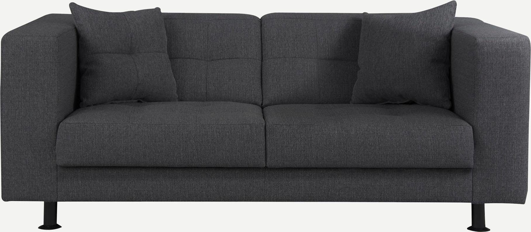 INOSIGN 2-zitsbank Bengo met stiksels in de zitting en de rugleuning, incl. sierkussen