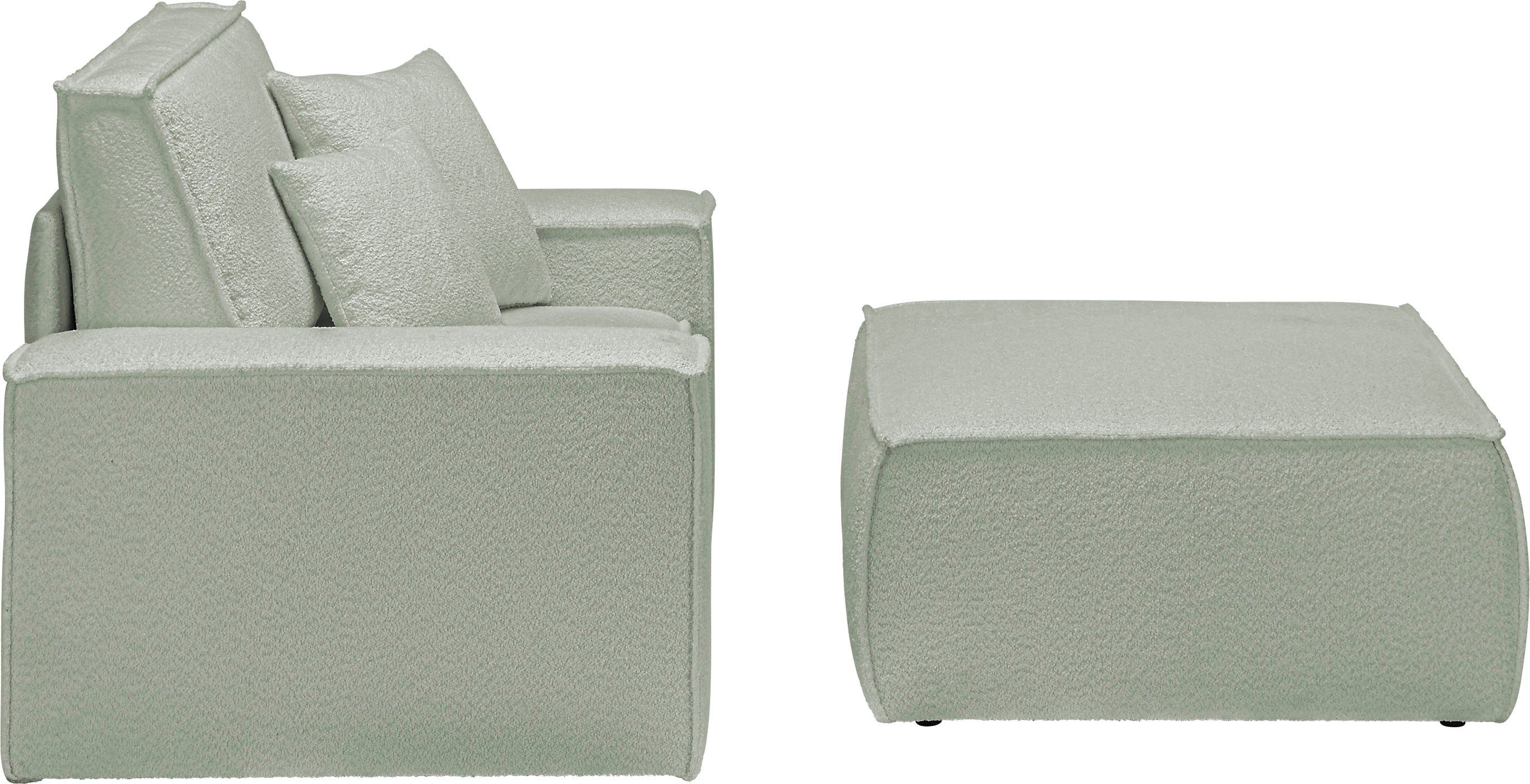 andas Loveseat Finnley Loveseat en hocker als set, passend bij de bekleding-serie Finnley (2-delig)