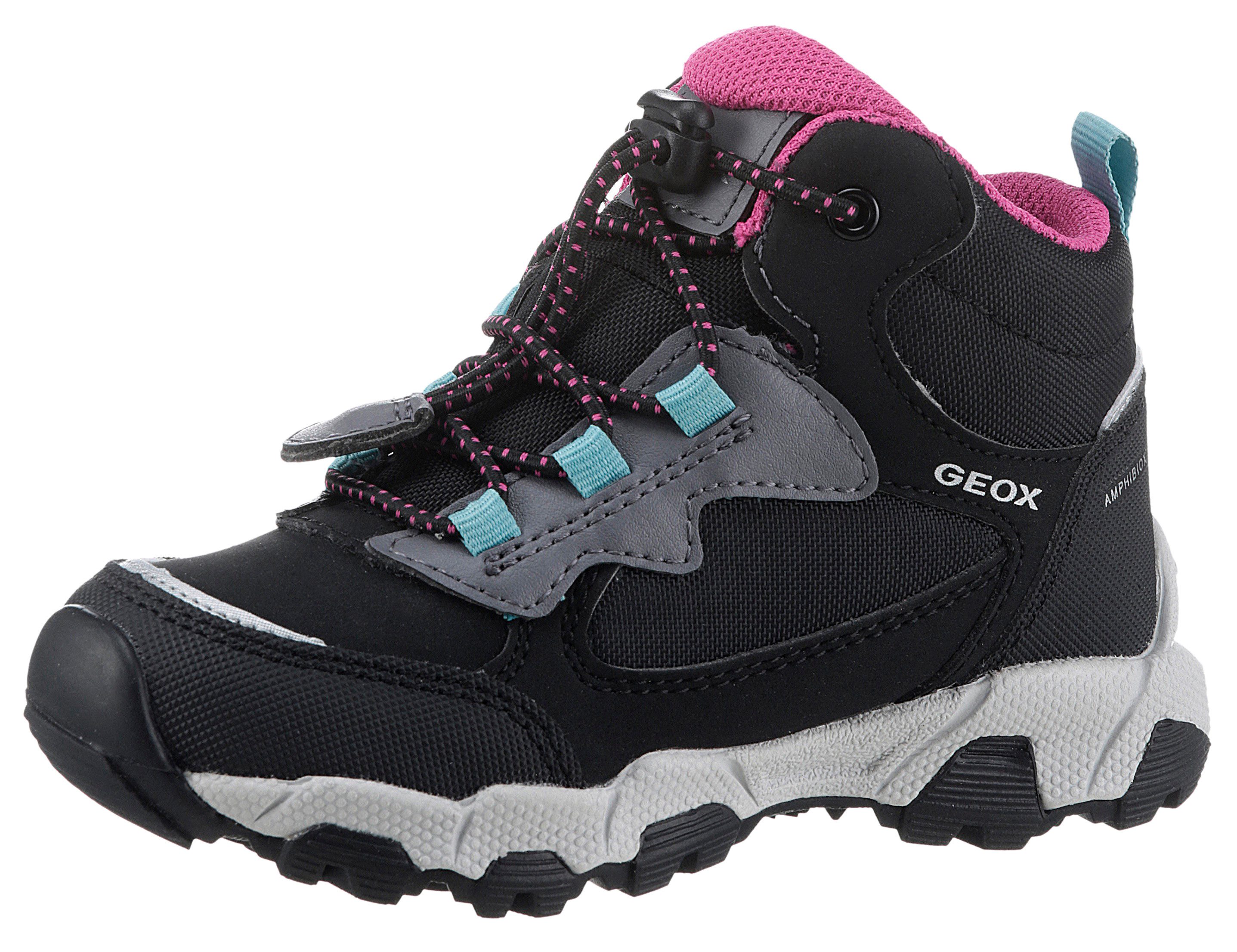 Geox Sneakers J MAGNETAR G. B ABX Trekkinglaarzen, veterschoenen, kinderschoen in TEX-uitvoering