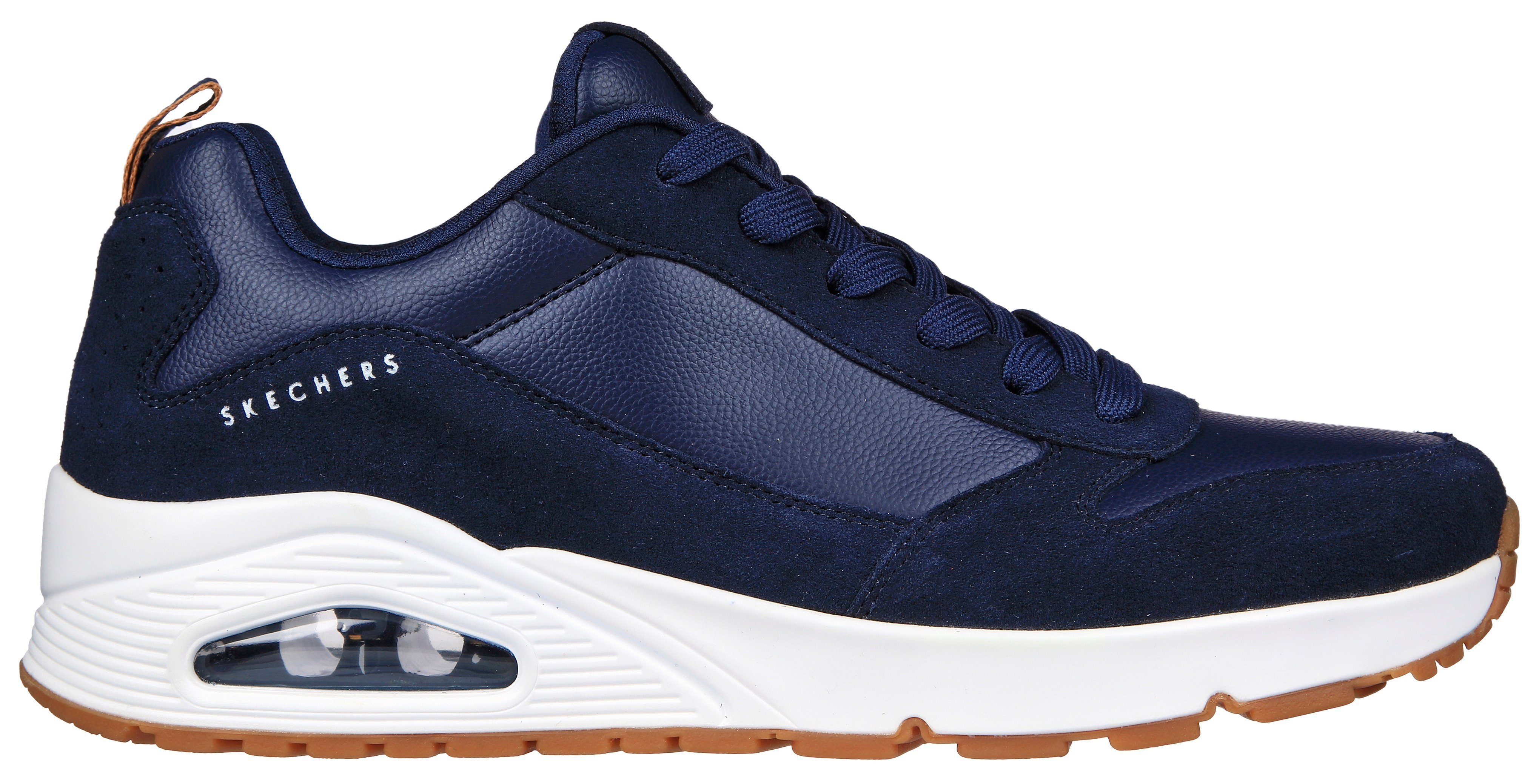 Skechers Sneakers Uno Stacre met luchtkamerzool, vrijetijdsschoen, lage schoen, veterschoen