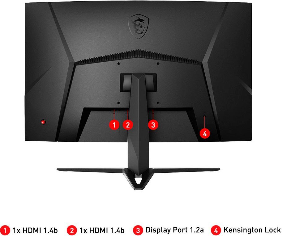 MSI Curved-gaming-ledscherm Optix G32C4, 80 cm / 31,5", Full HD