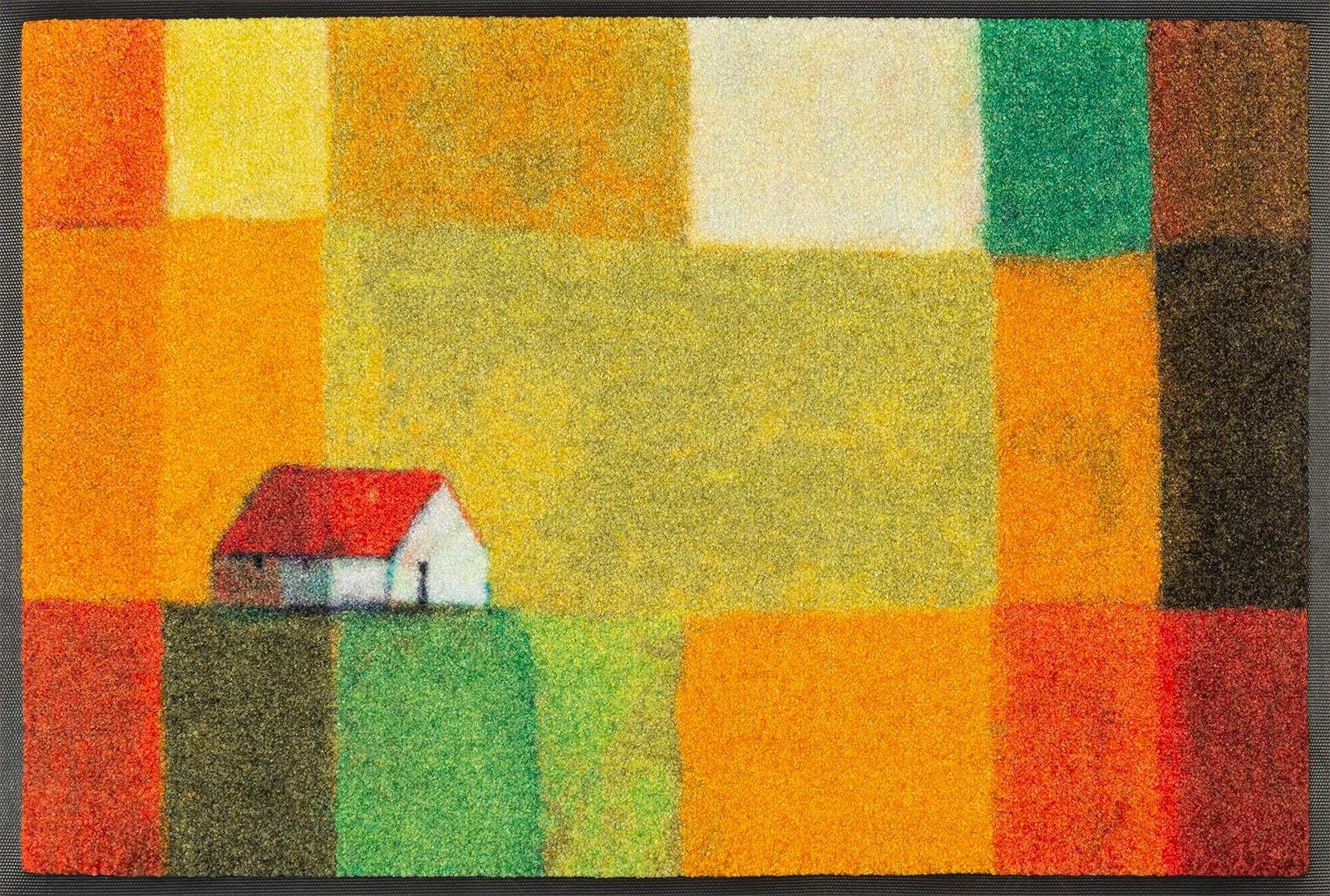 wash+dry by Kleen-Tex Mat Meadow Lands Inloopmat, antislip, geschikt voor binnen en buiten, wasbaar deurmatten maat 50x75 cm multicolor